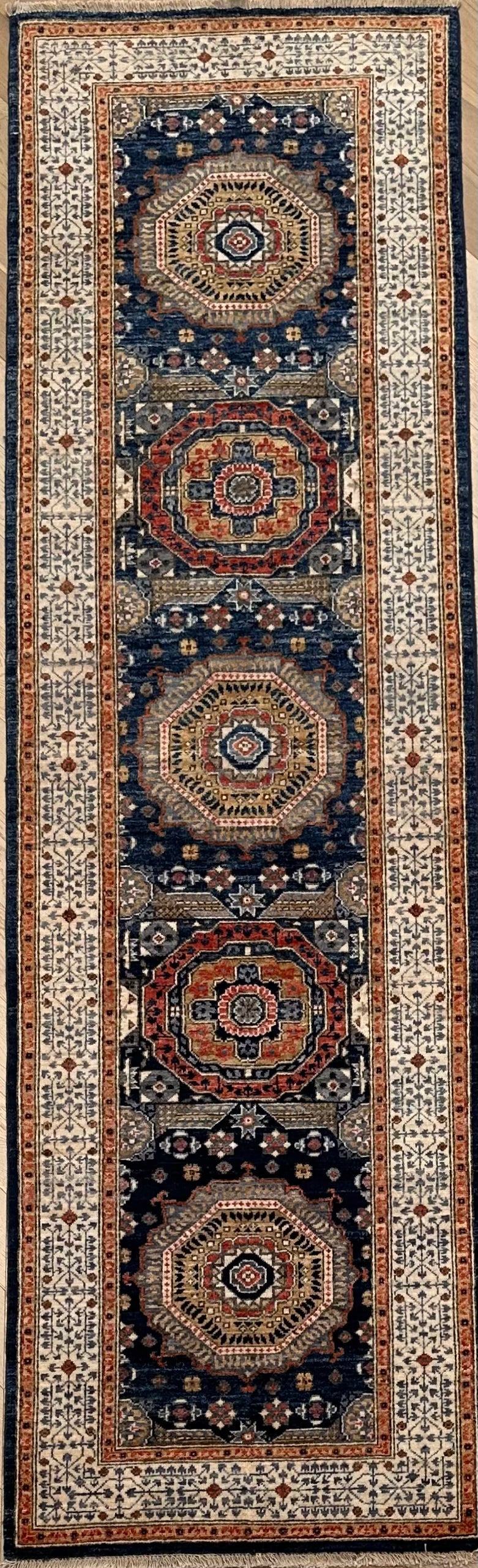 Chobi Afghan Handmade — 3.00 x 0.87