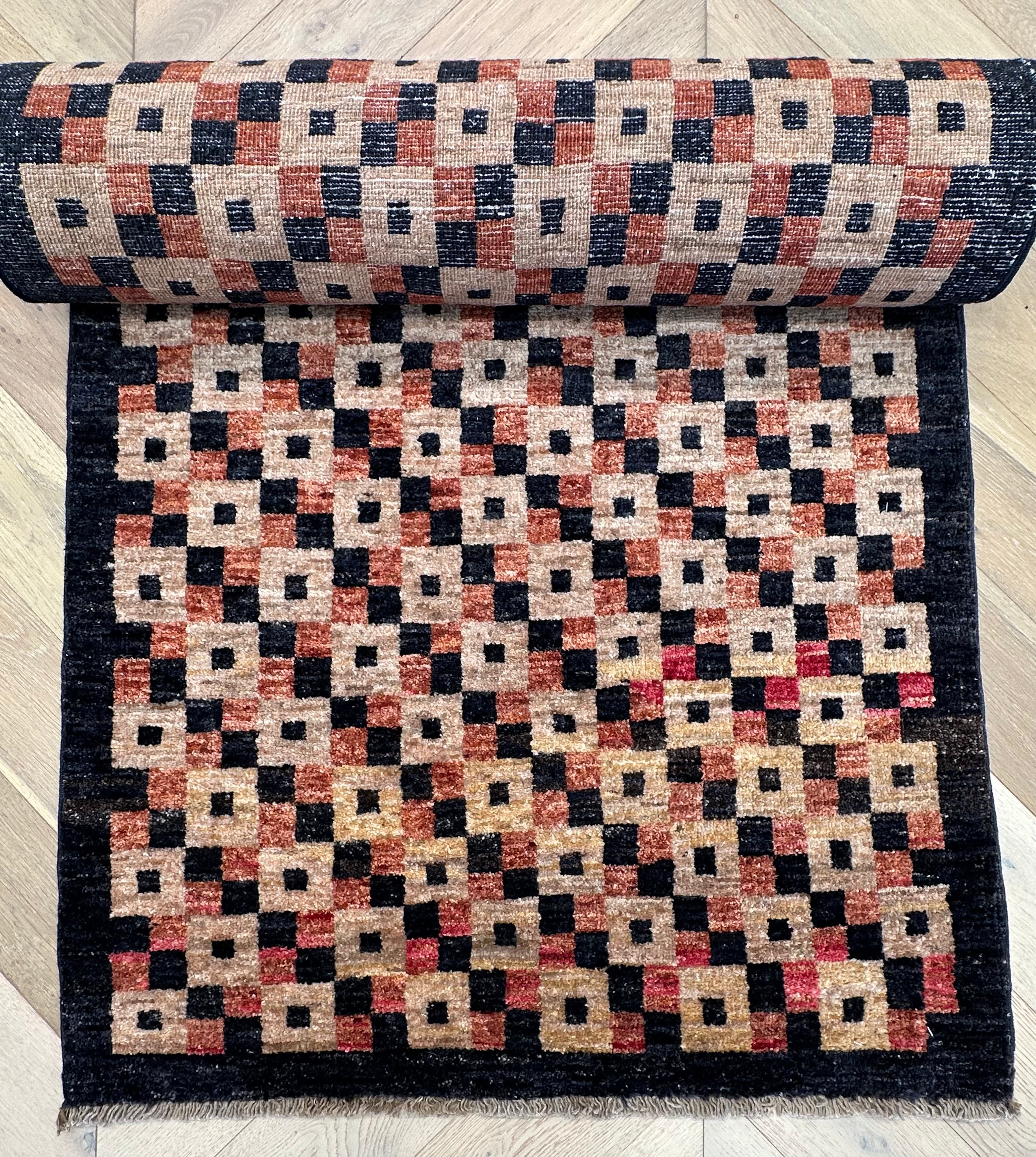 Handmade Gaba rug-runner — 2.92 x 0.82