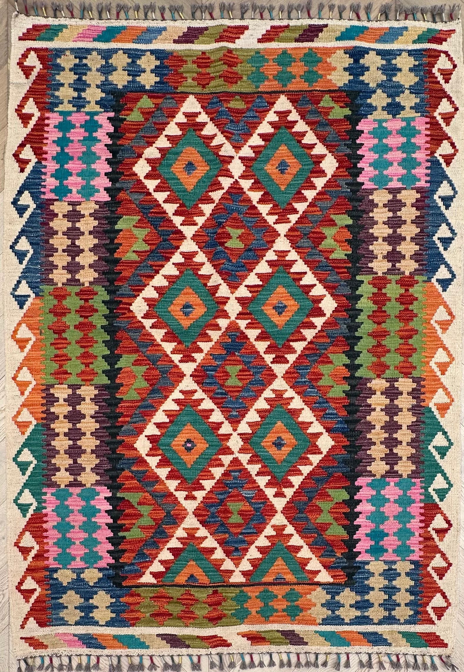 Chobi Afghan Handmade — 1.79 x 1.29