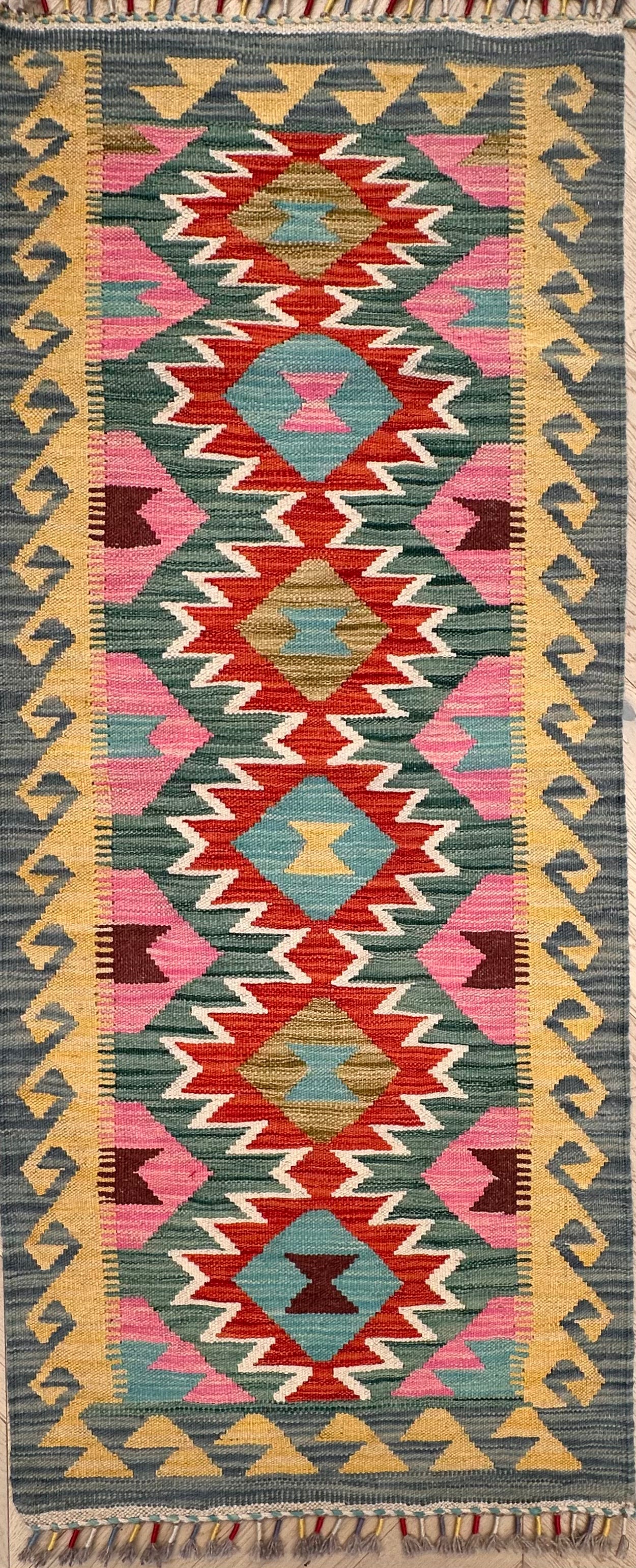 Chobi Afghan Handmade — 1.58 x 0.66