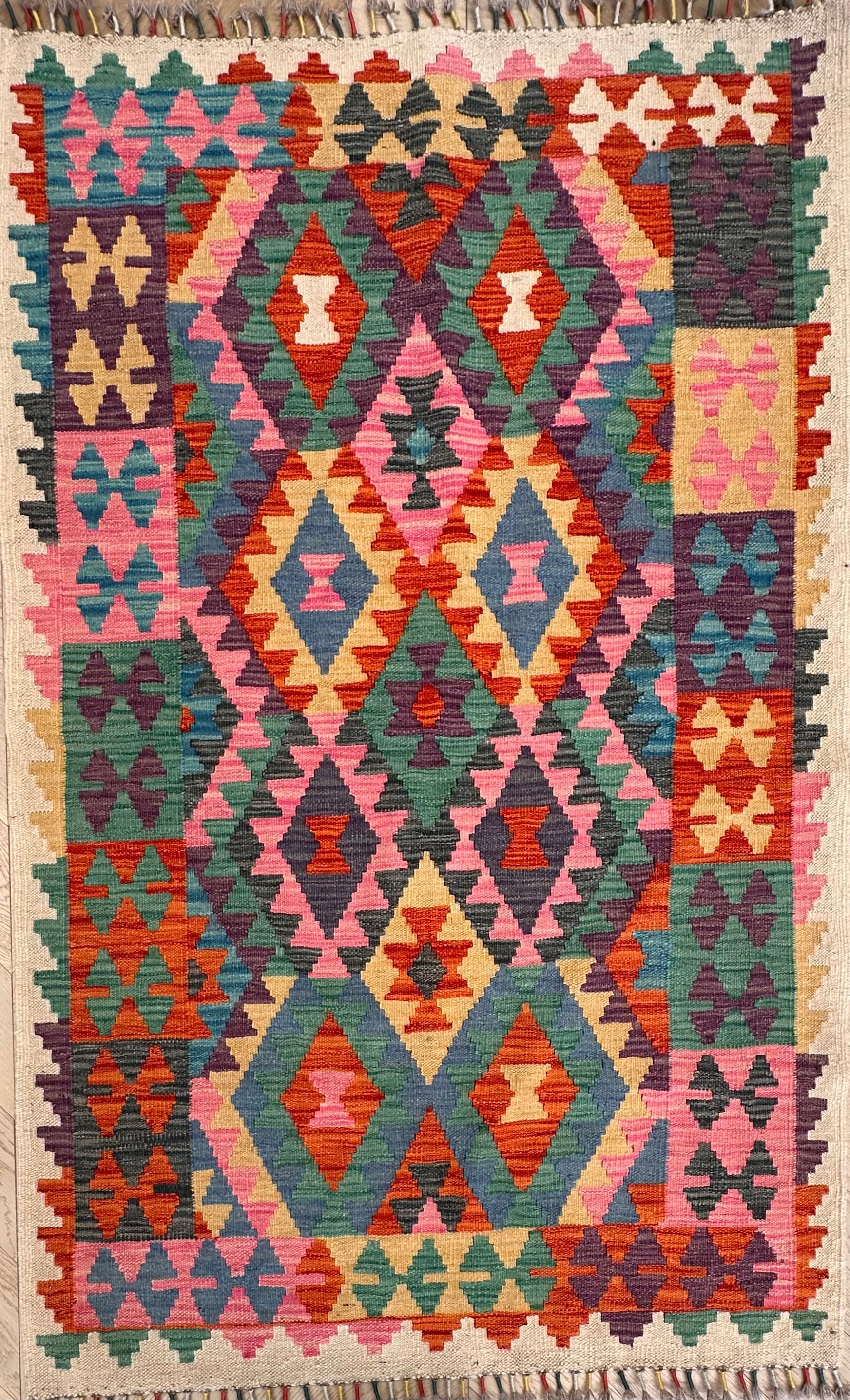 Chobi Afghan Handmade — 1.58 x 0.99