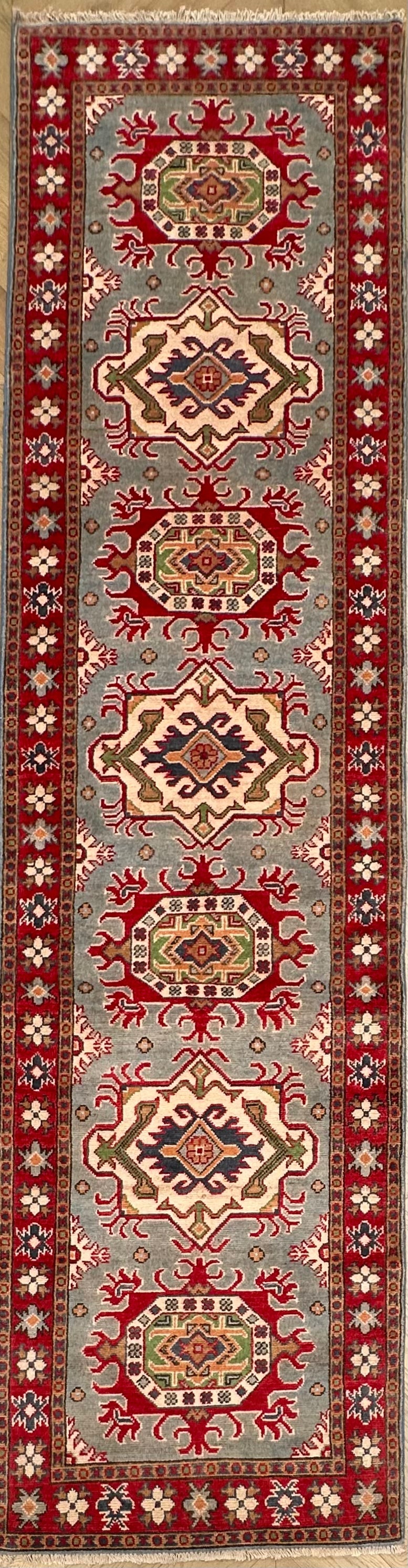 Kazak handmade runner — 3.03 x 0.80