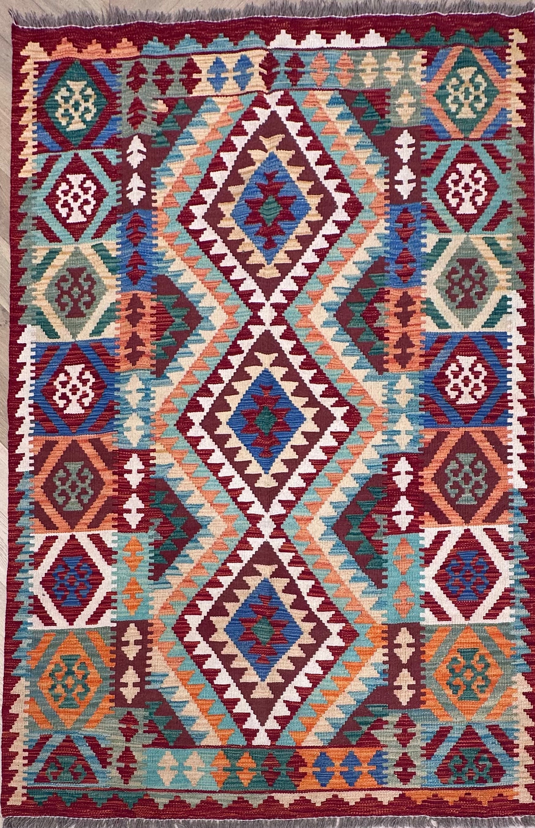 Chobi Afghan Handmade — 2.04 x 1.35