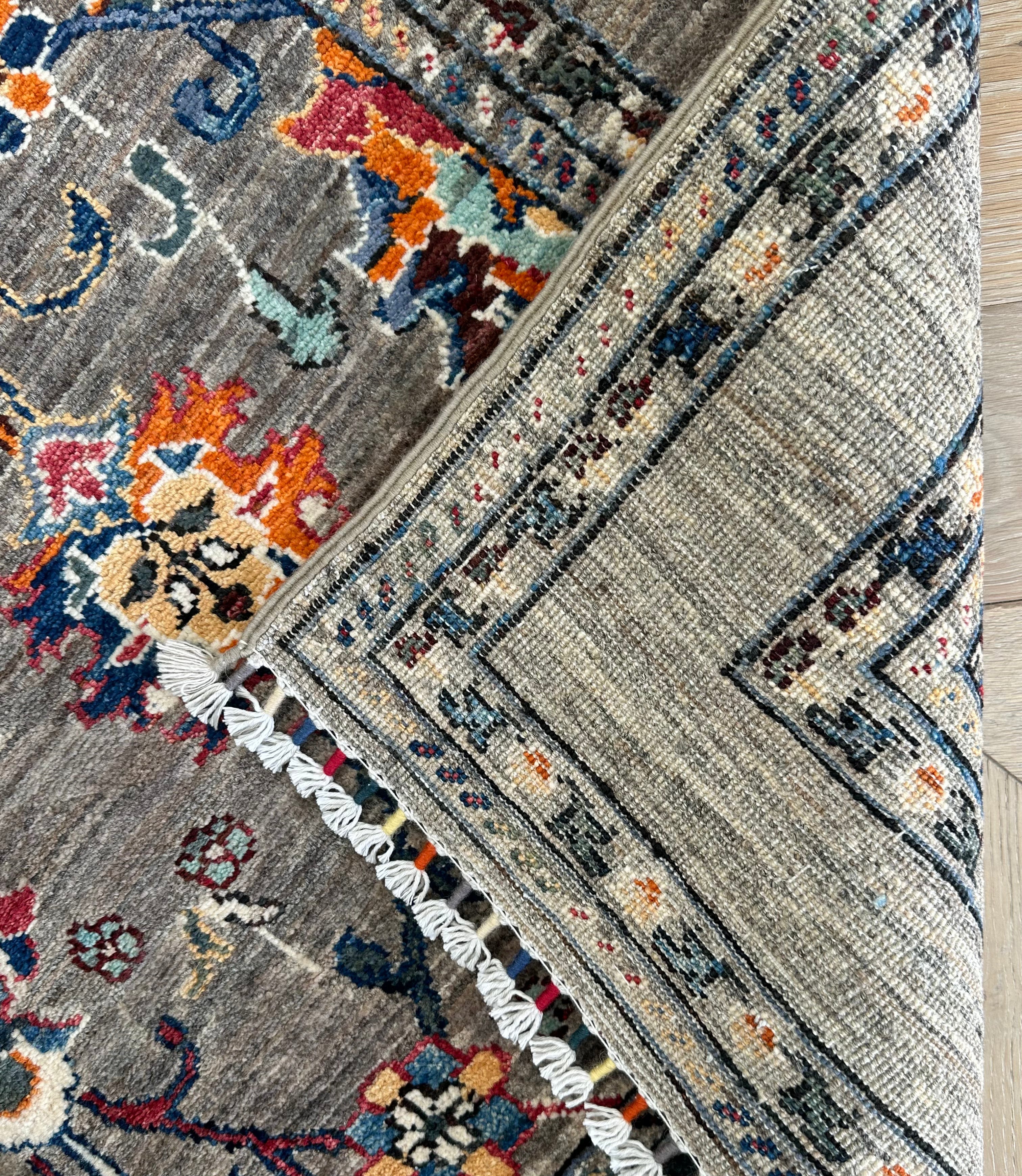 Afghan handmade rug,Chobi. Size: 153x139 cm
