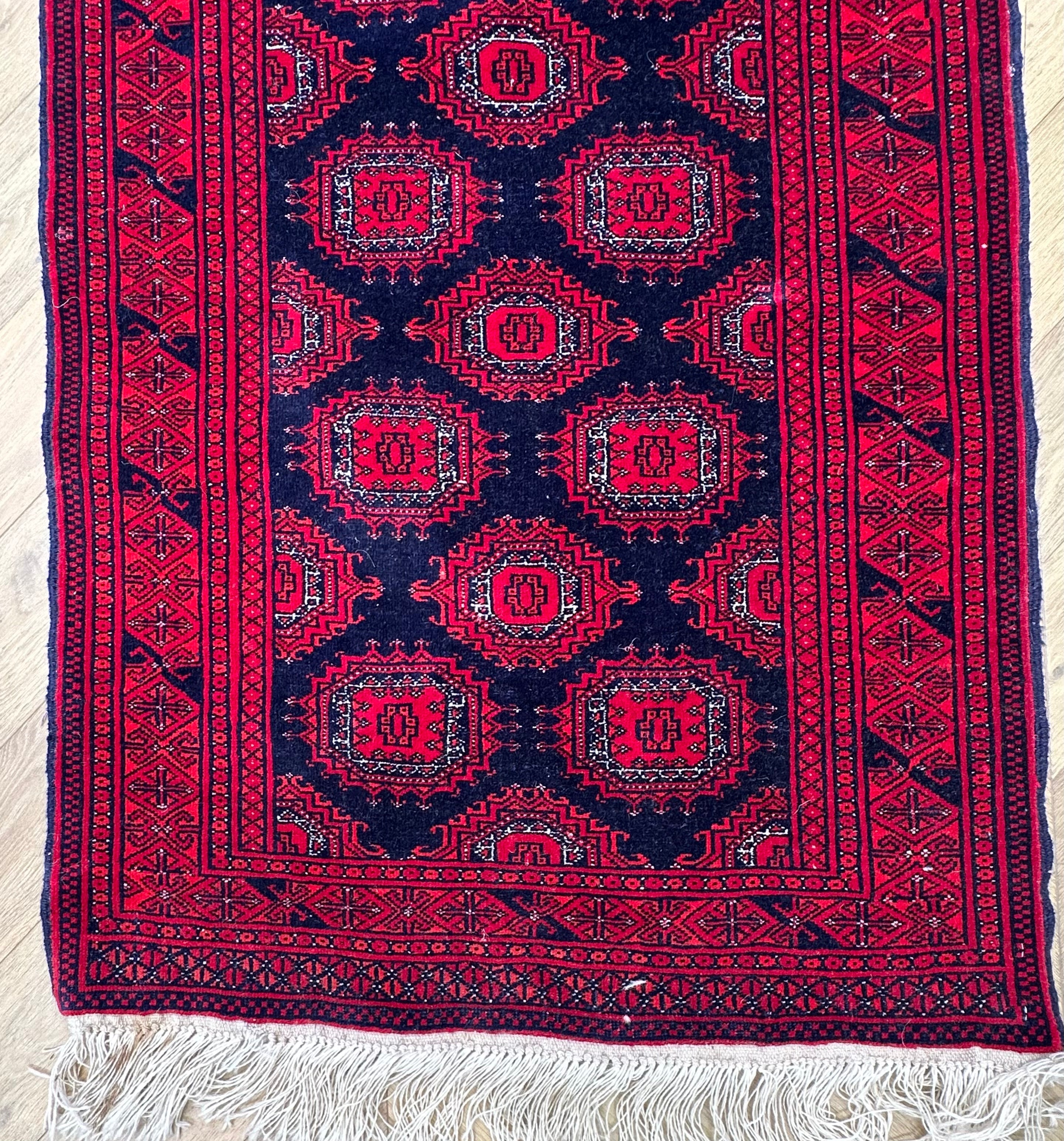 Khoja Roshnai handmade runner — 3.73 x 0.83