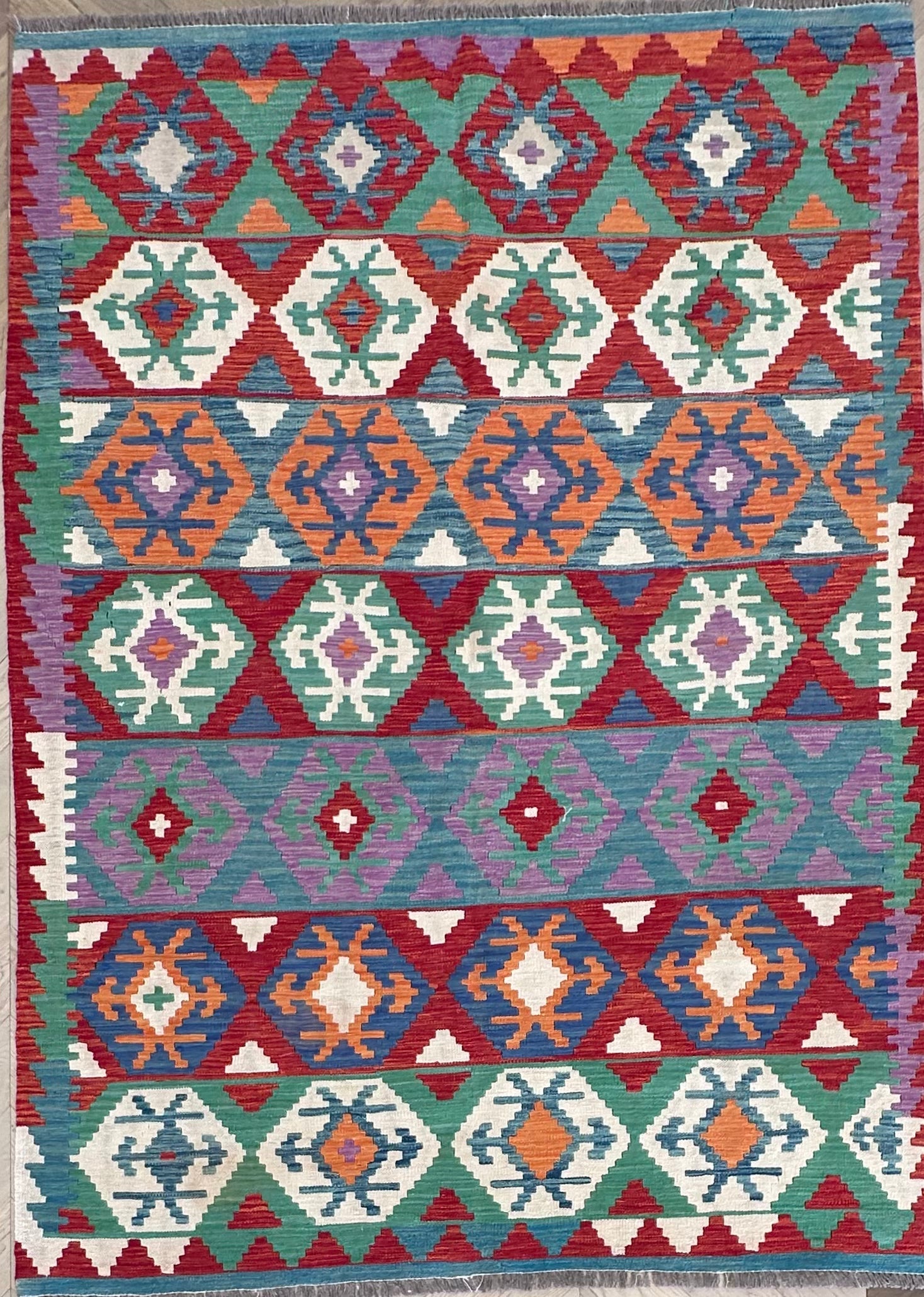 Chobi Afghan Handmade — 2.45 x 1.79