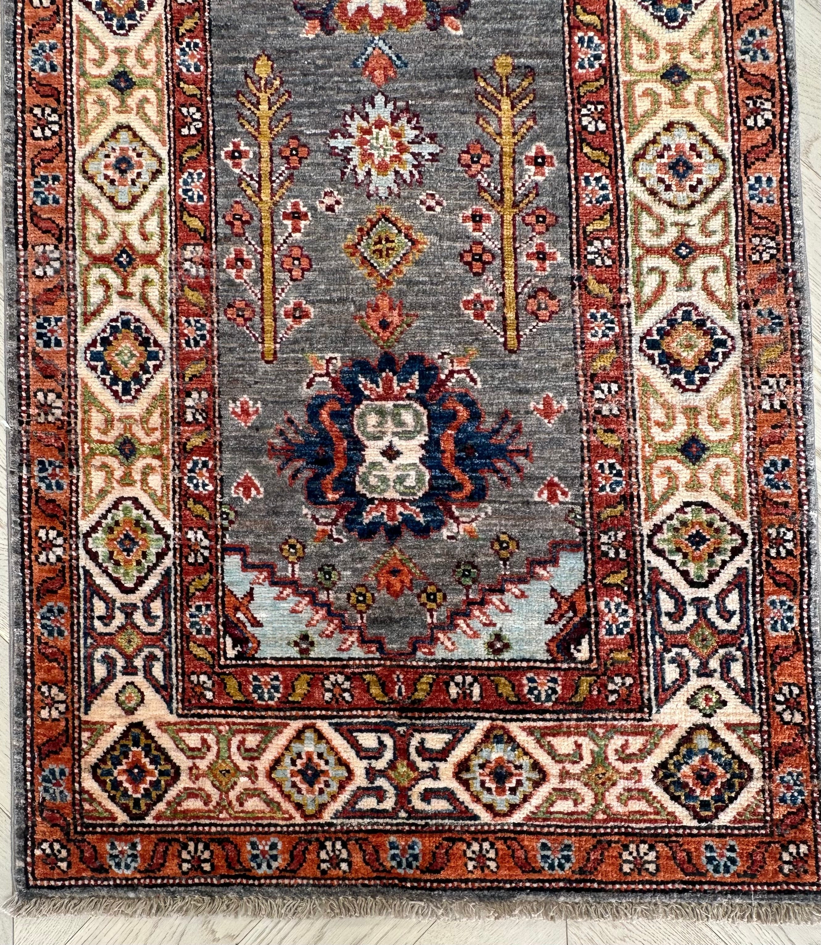 Kazak handmade runner — 2.95 x 0.80