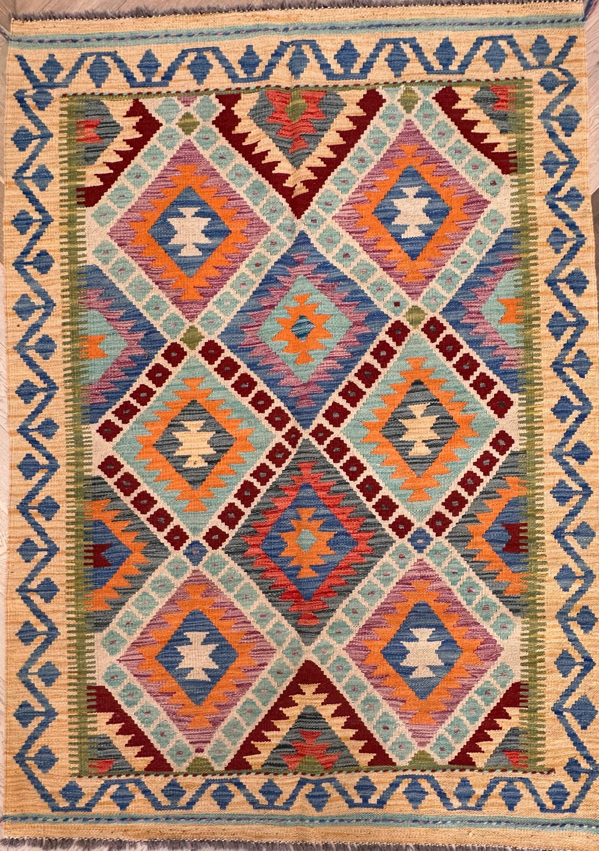Chobi Afghan Handmade — 1.75 x 1.25