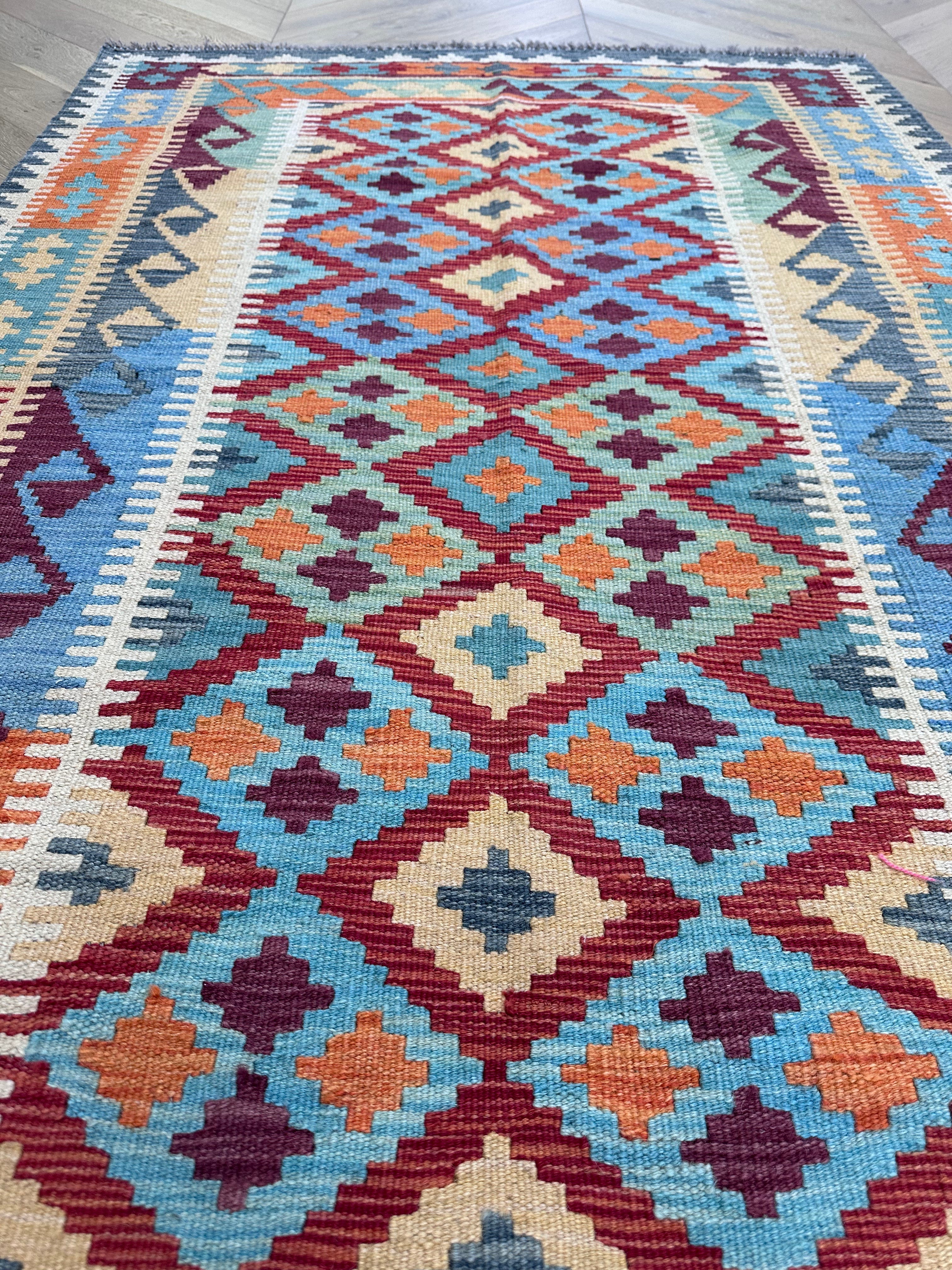 Chobi Afghan Handmade — 1.98 x 1.24