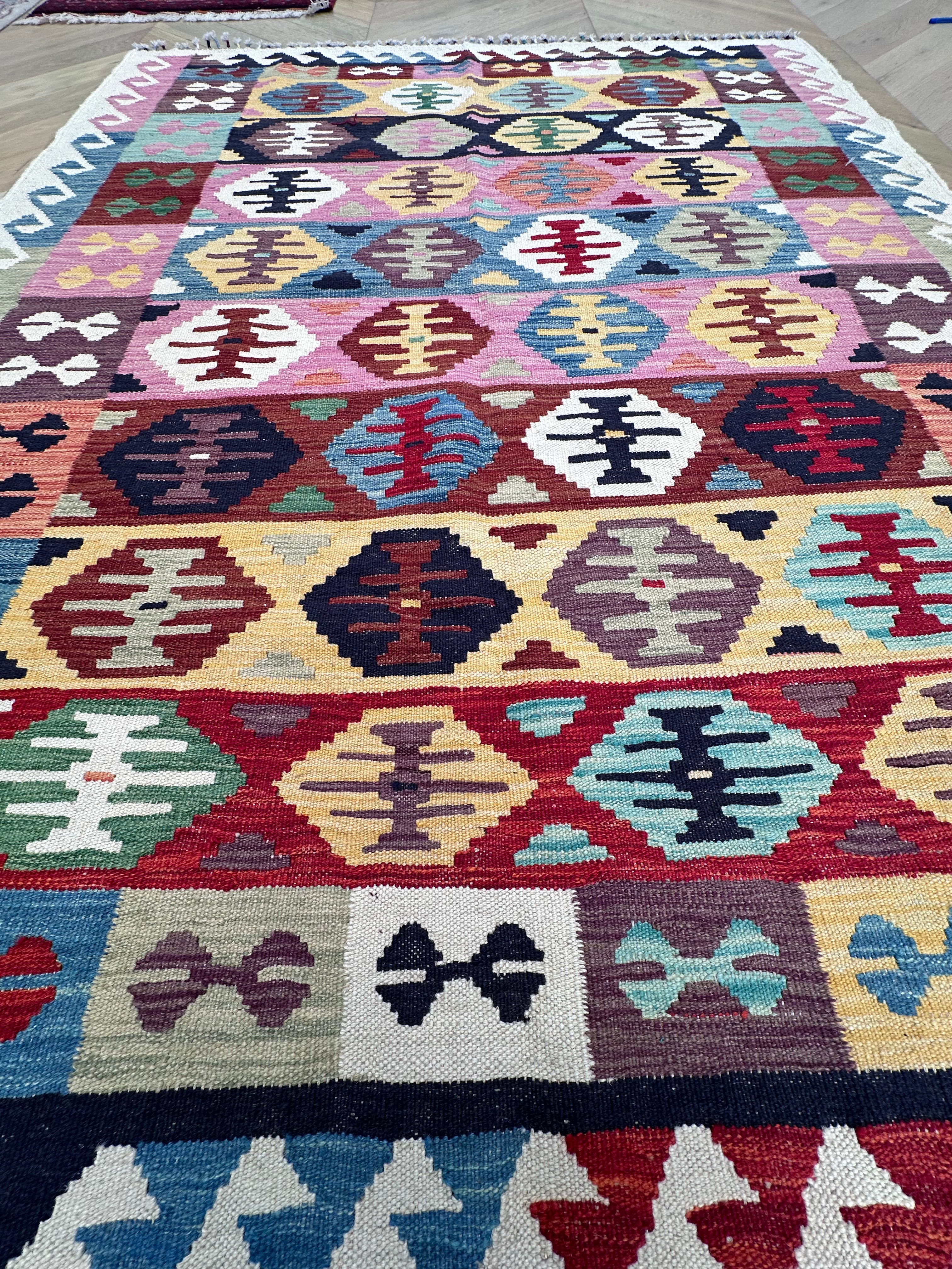 Chobi Afghan Handmade — 1.98 x 1.56