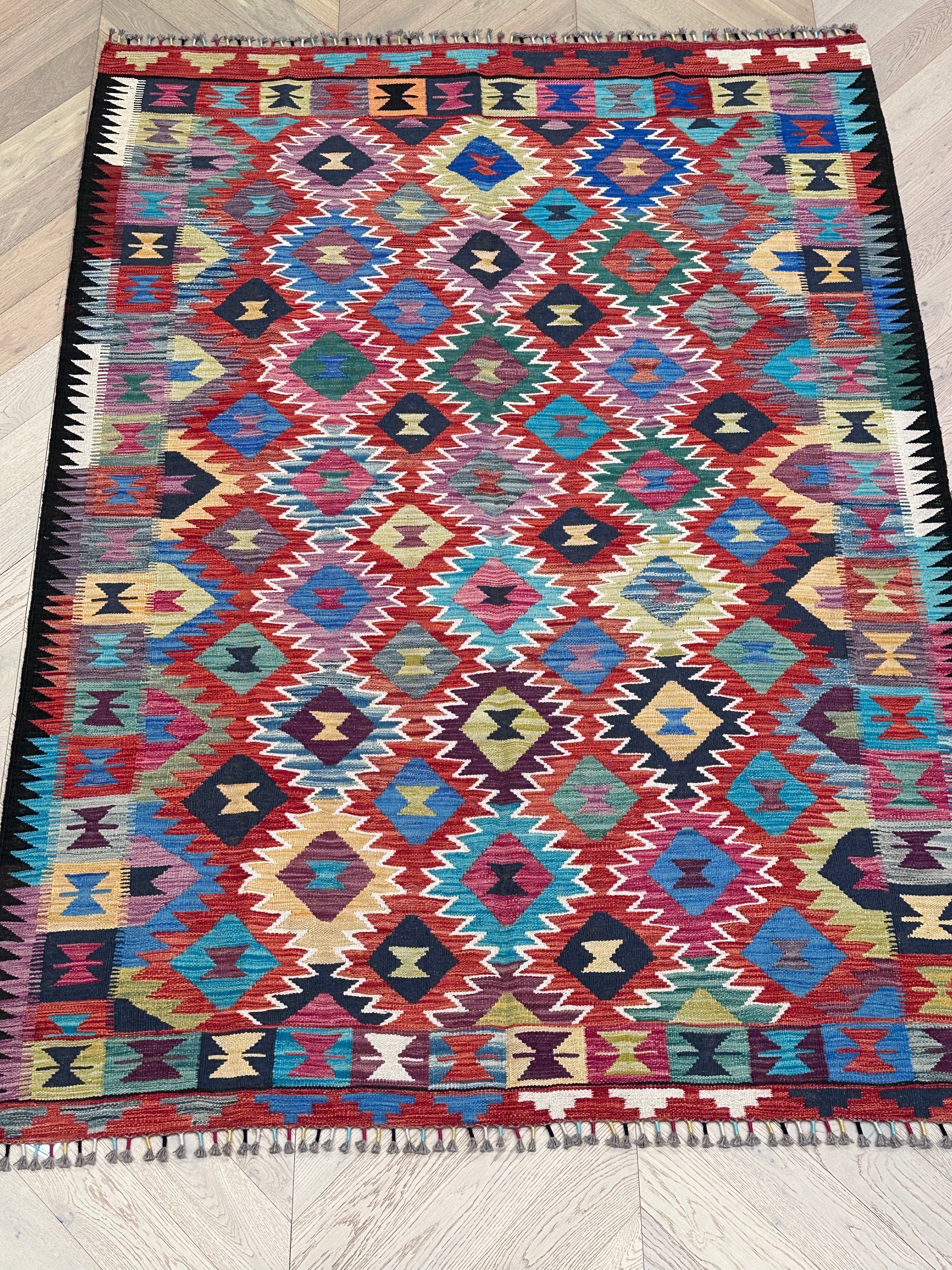 Chobi Afghan Handmade — 2.46 x 1.79