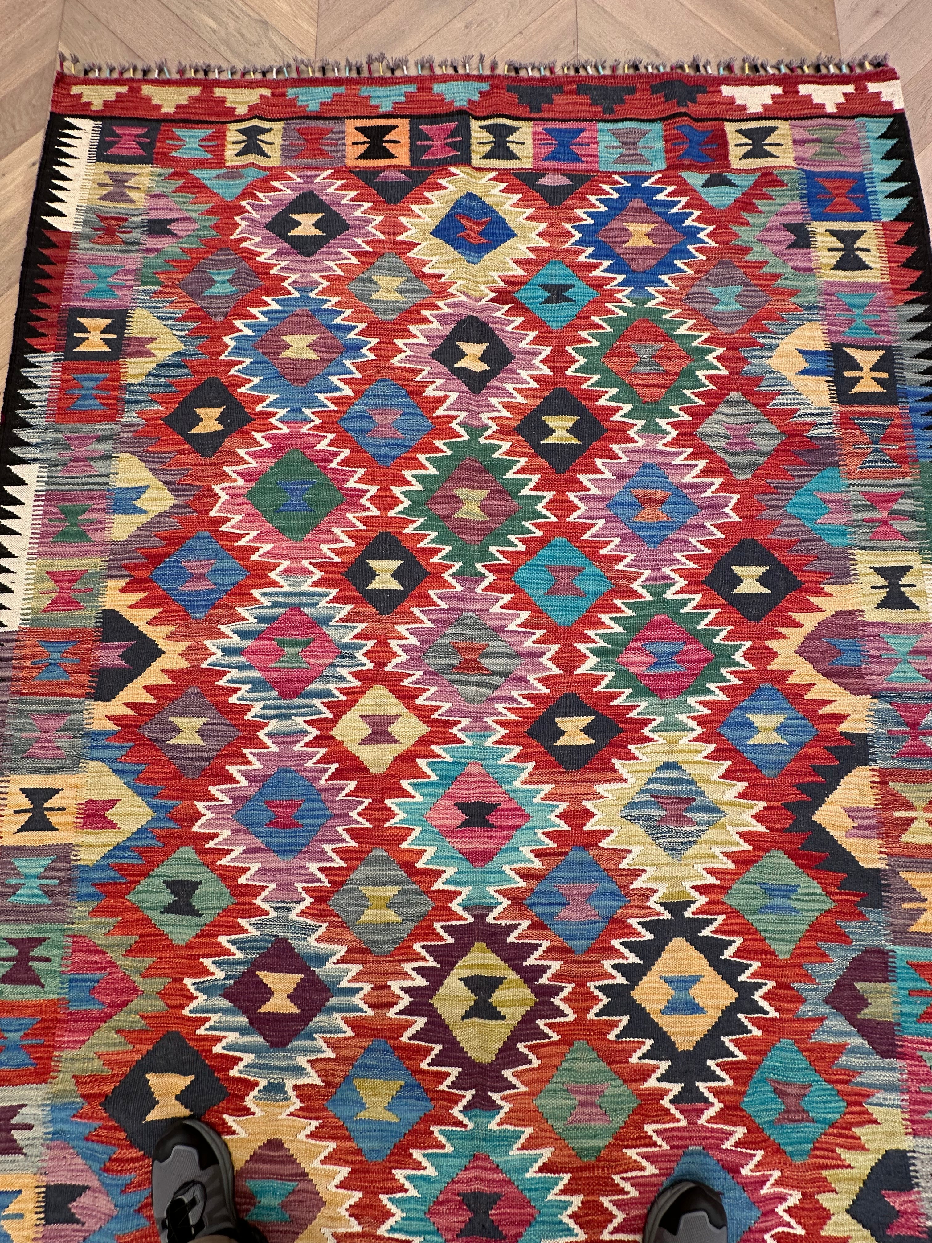 Chobi Afghan Handmade — 2.46 x 1.79