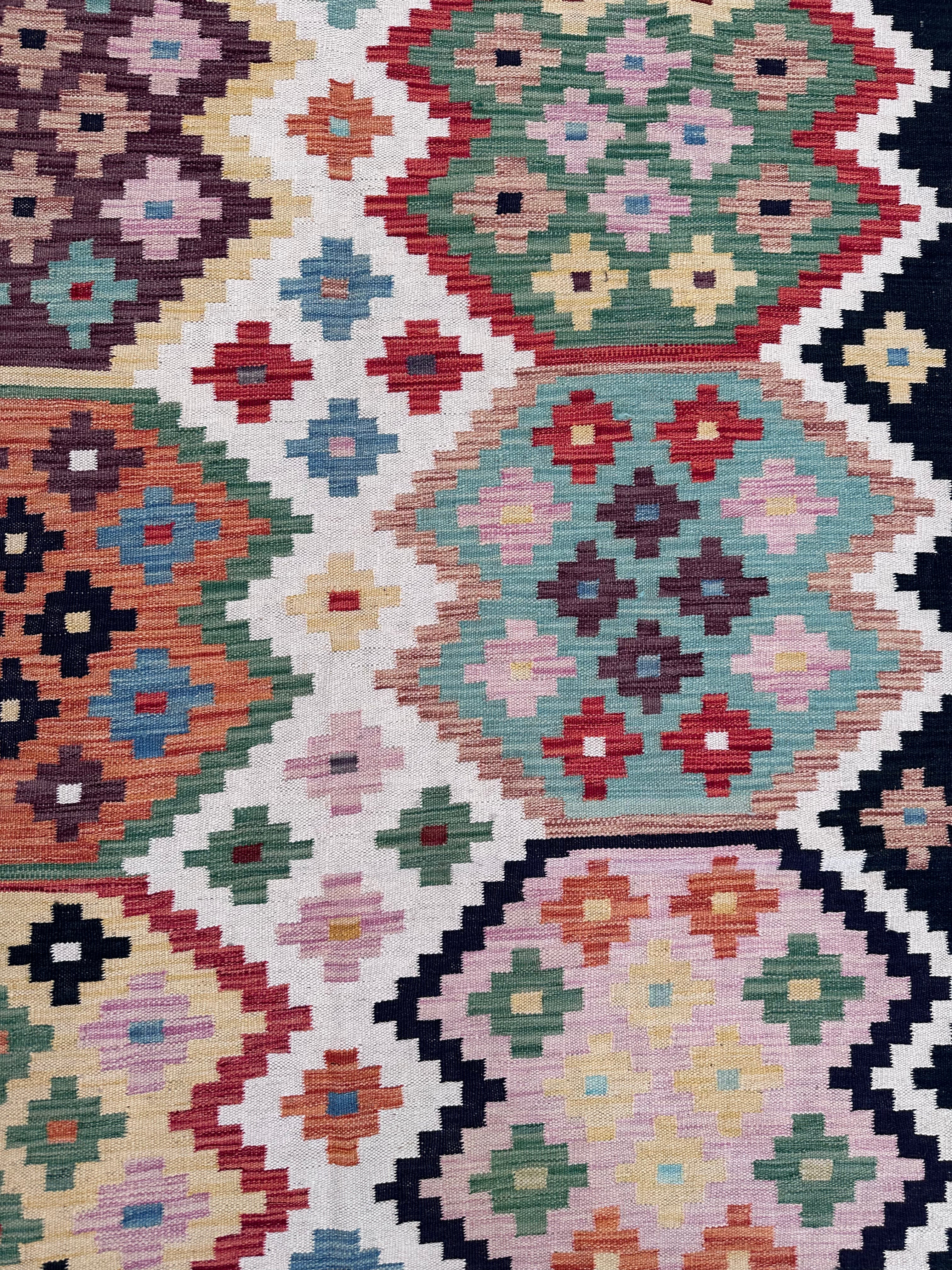 Chobi Afghan Handmade — 2.45 x 1.24