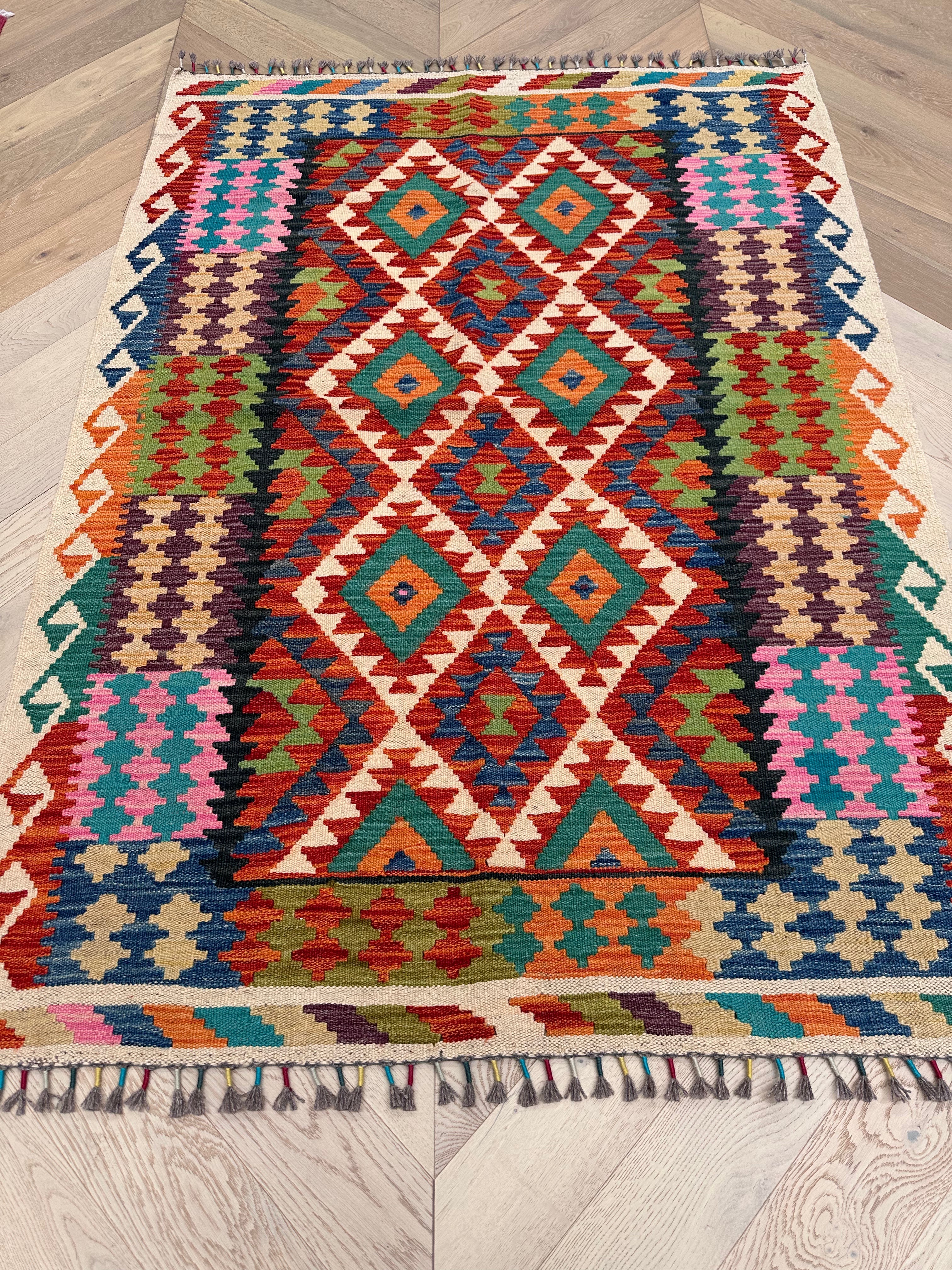 Chobi Afghan Handmade — 1.79 x 1.29