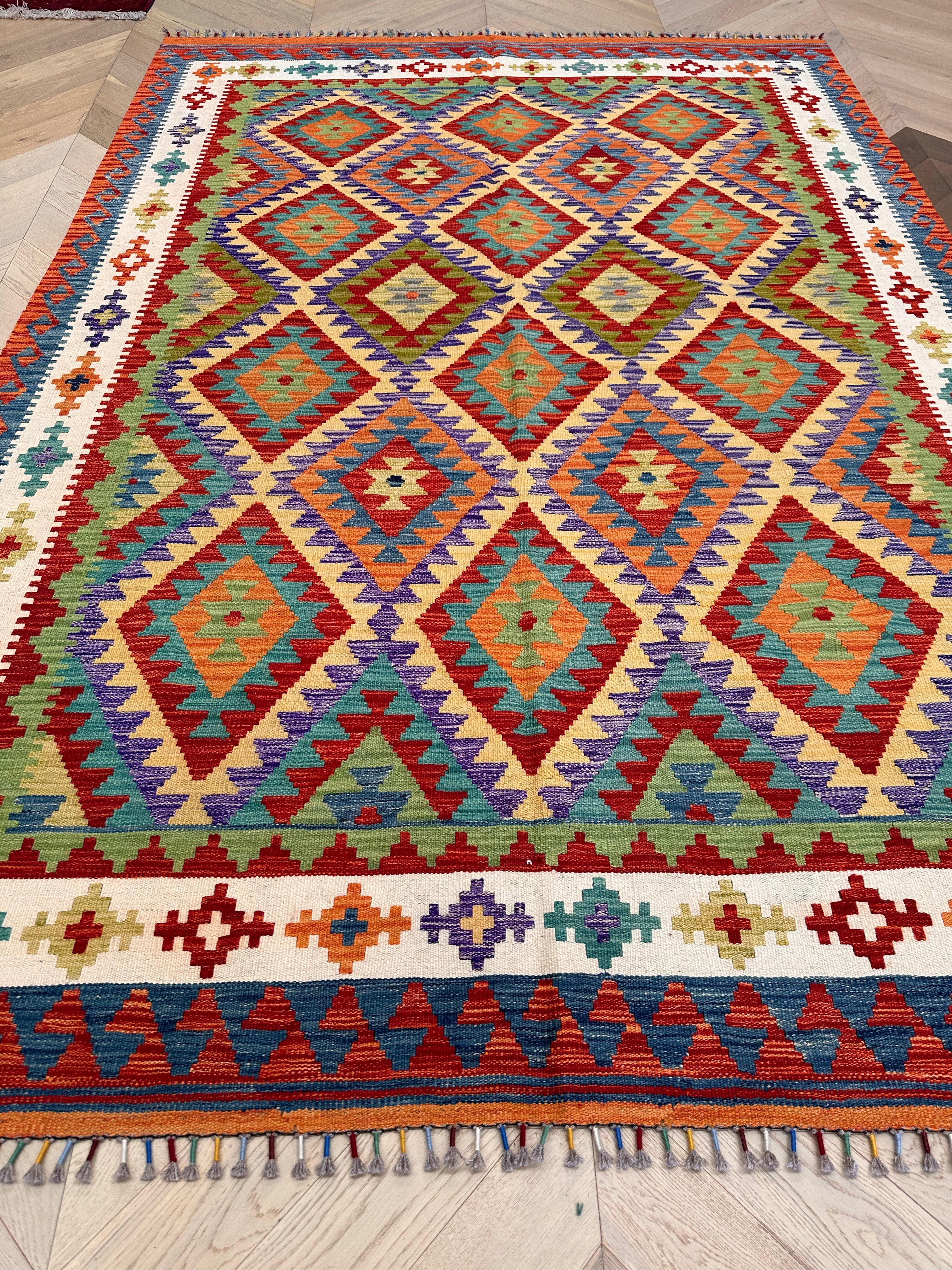 Chobi Afghan Handmade — 2.97 x 2.01