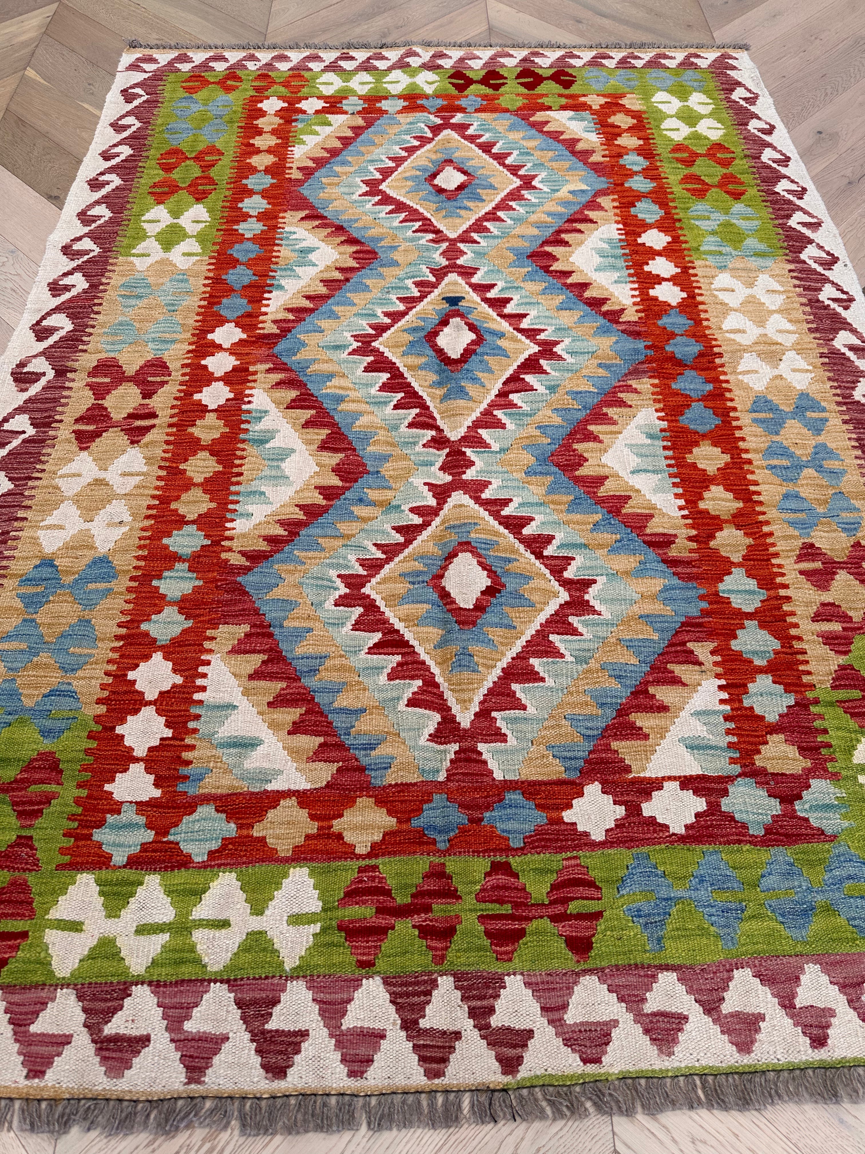 Chobi Afghan Handmade — 2.04 x 1.51