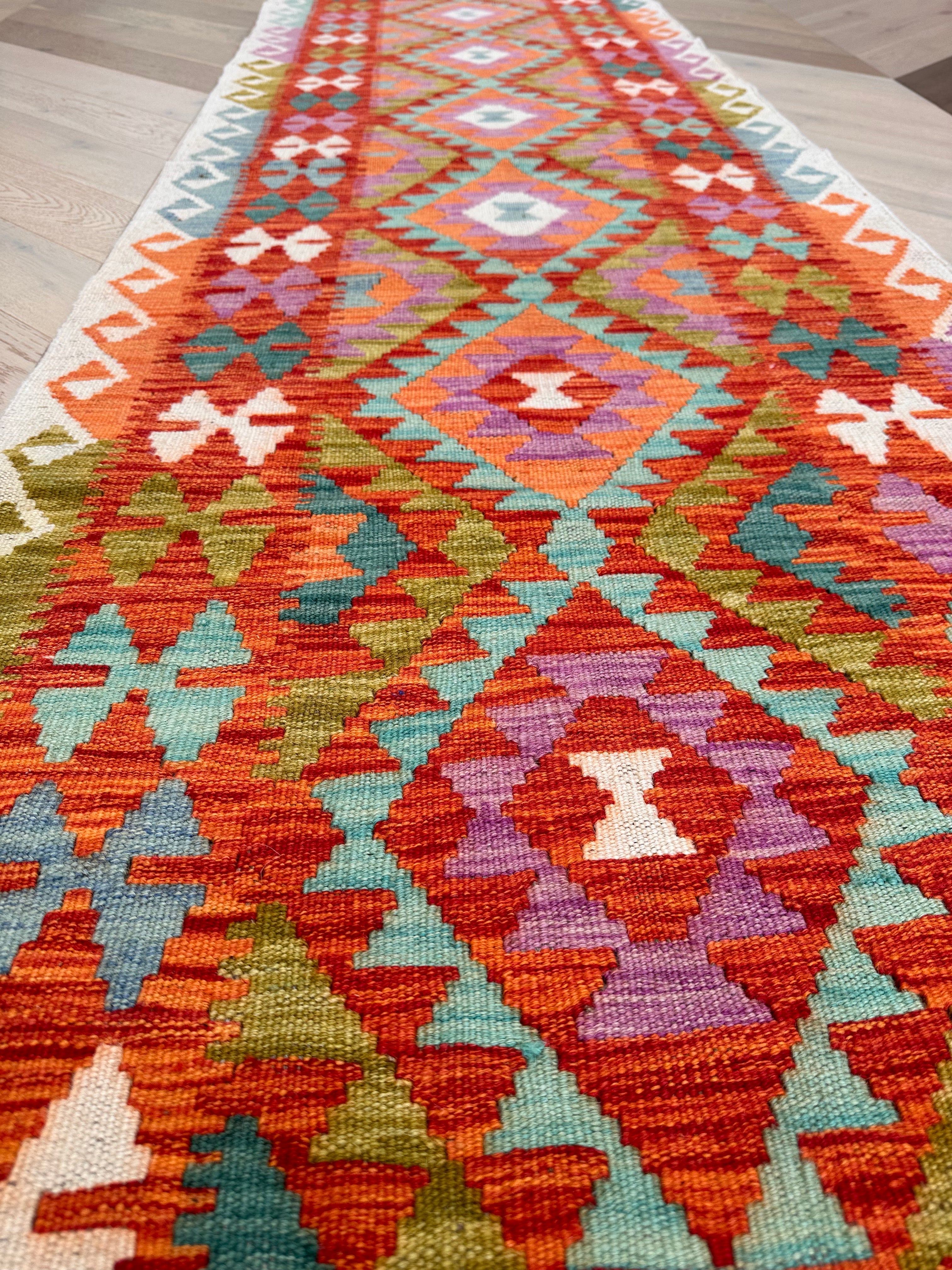 Chobi Afghan Handmade — 2.97 x 0.84