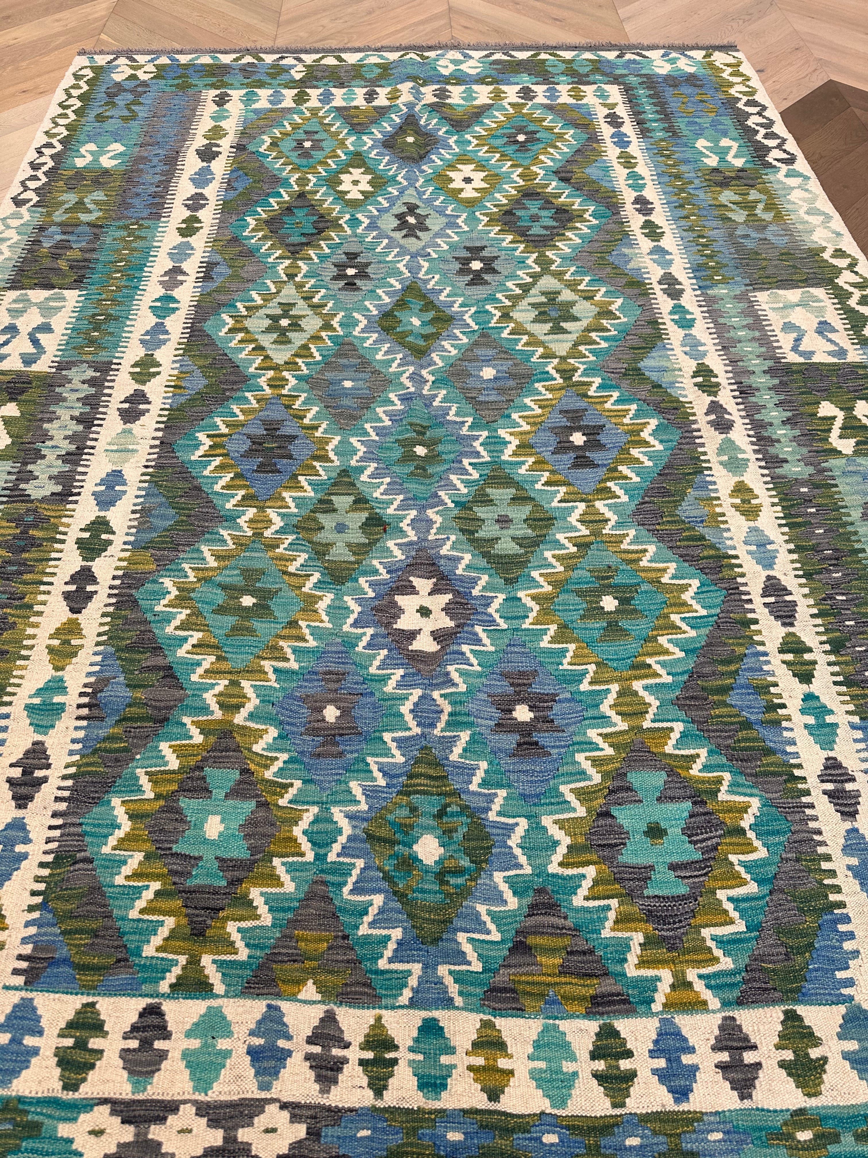Chobi Afghan Handmade — 2.98 x 2.02