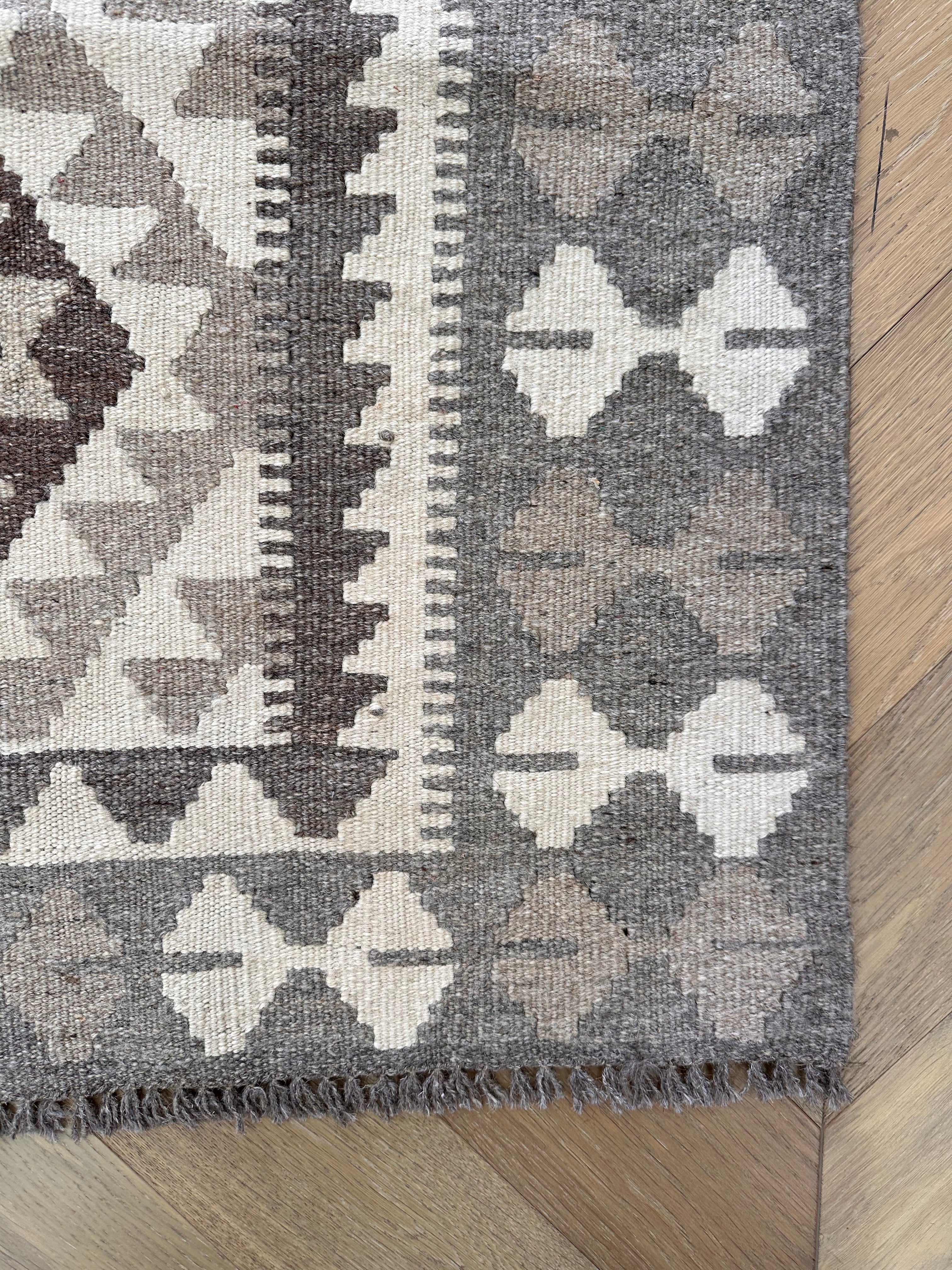 Chobi Afghan Handmade — 2.97 x 0.79