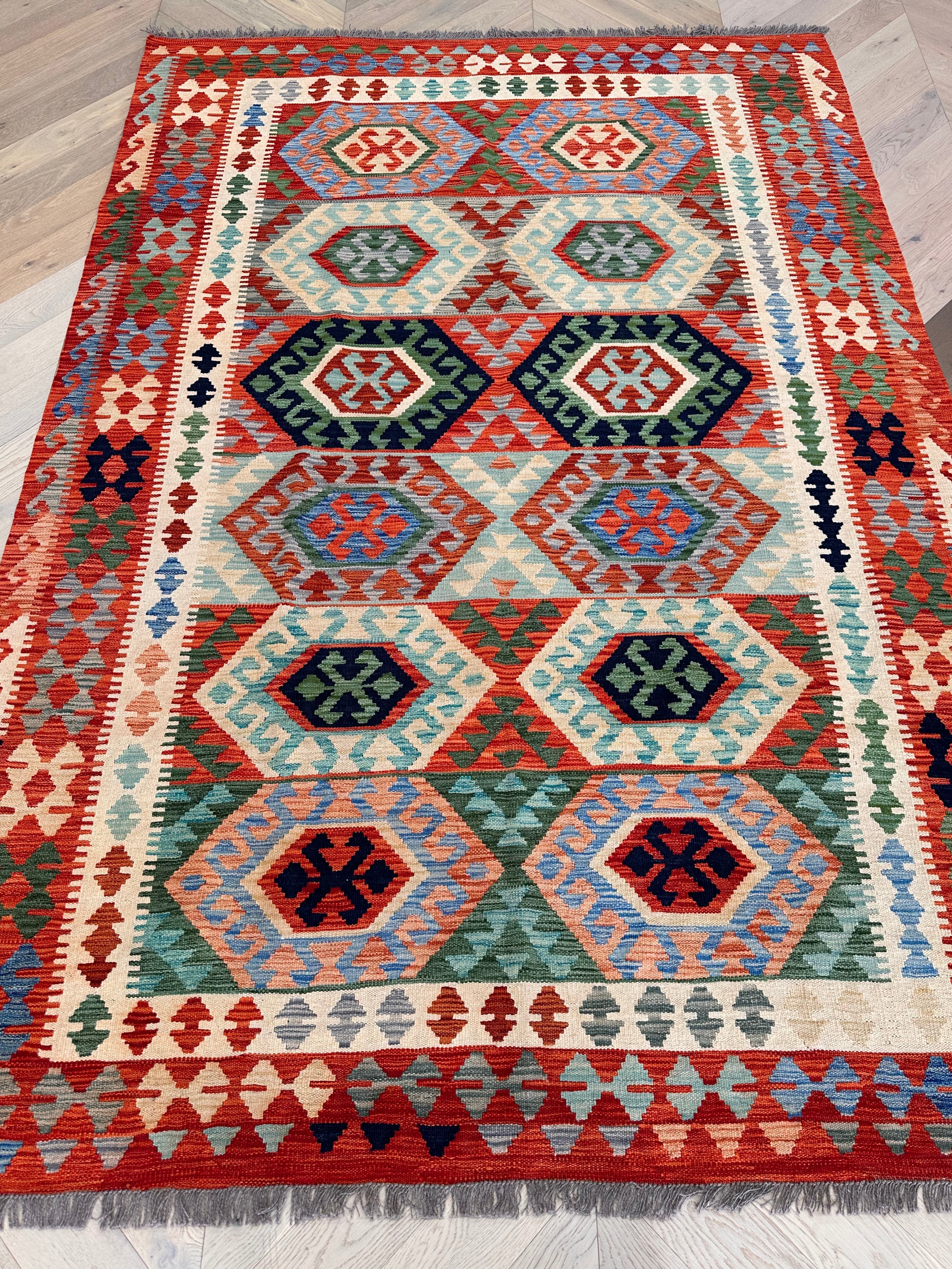 Chobi Afghan Handmade — 2.87 x 1.97