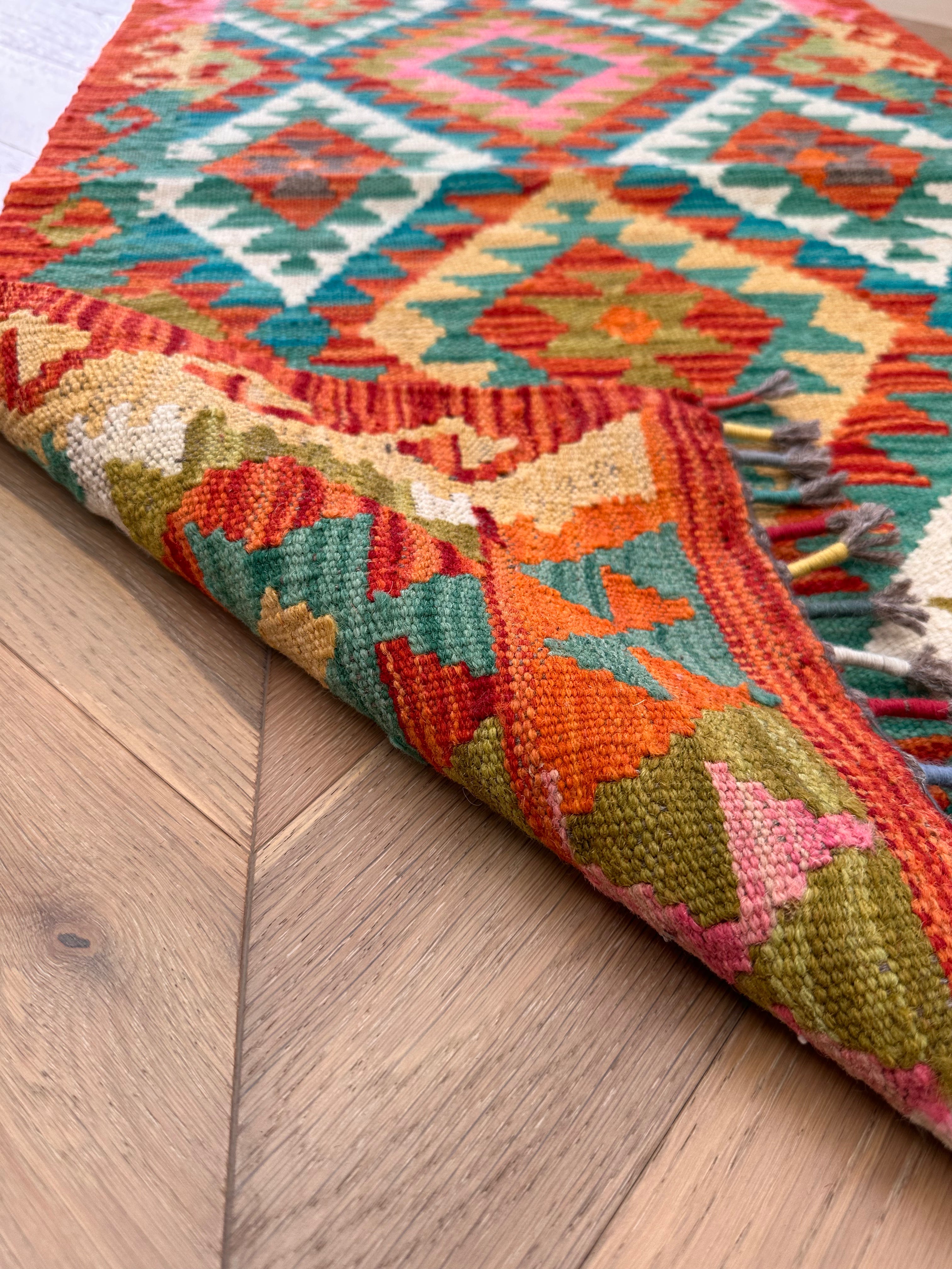 Chobi Afghan Handmade — 1.99 x 0.71