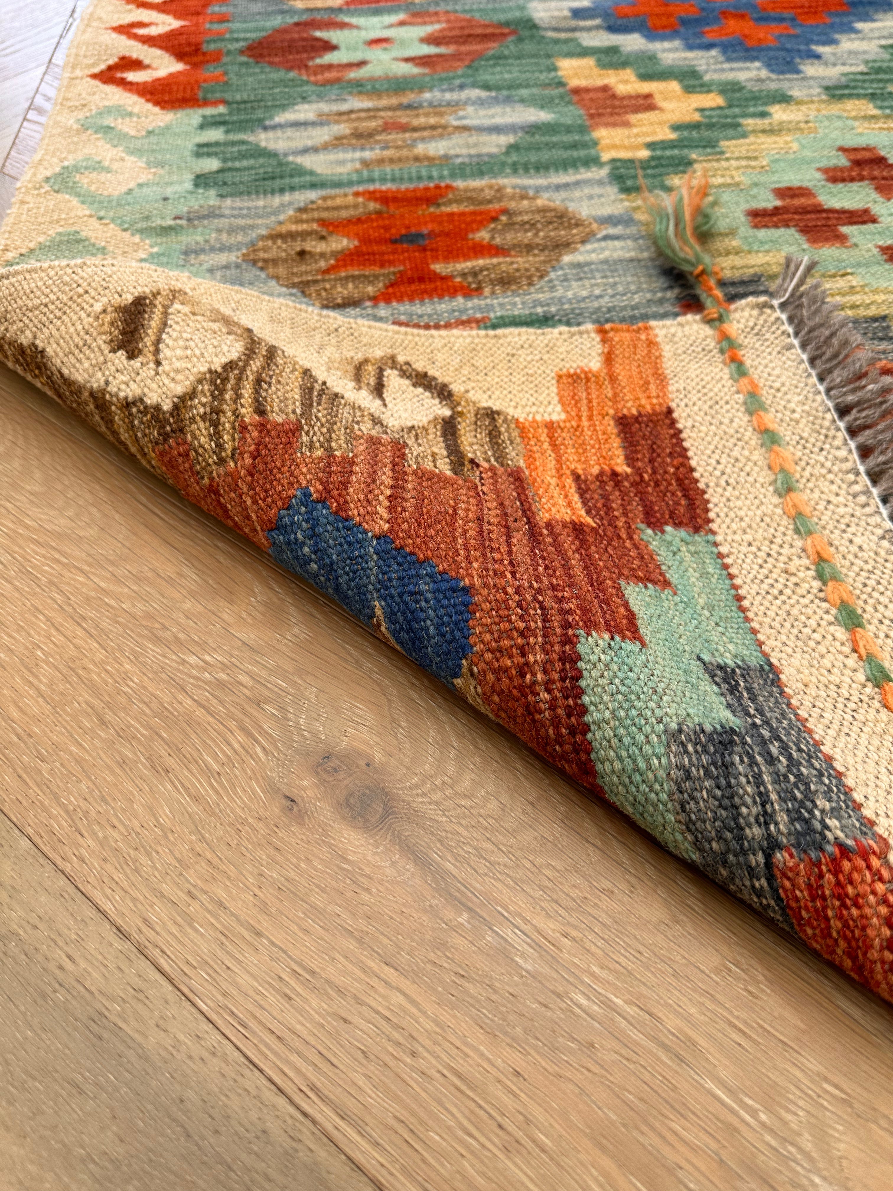 Chobi Afghan Handmade — 2.45 x 1.65