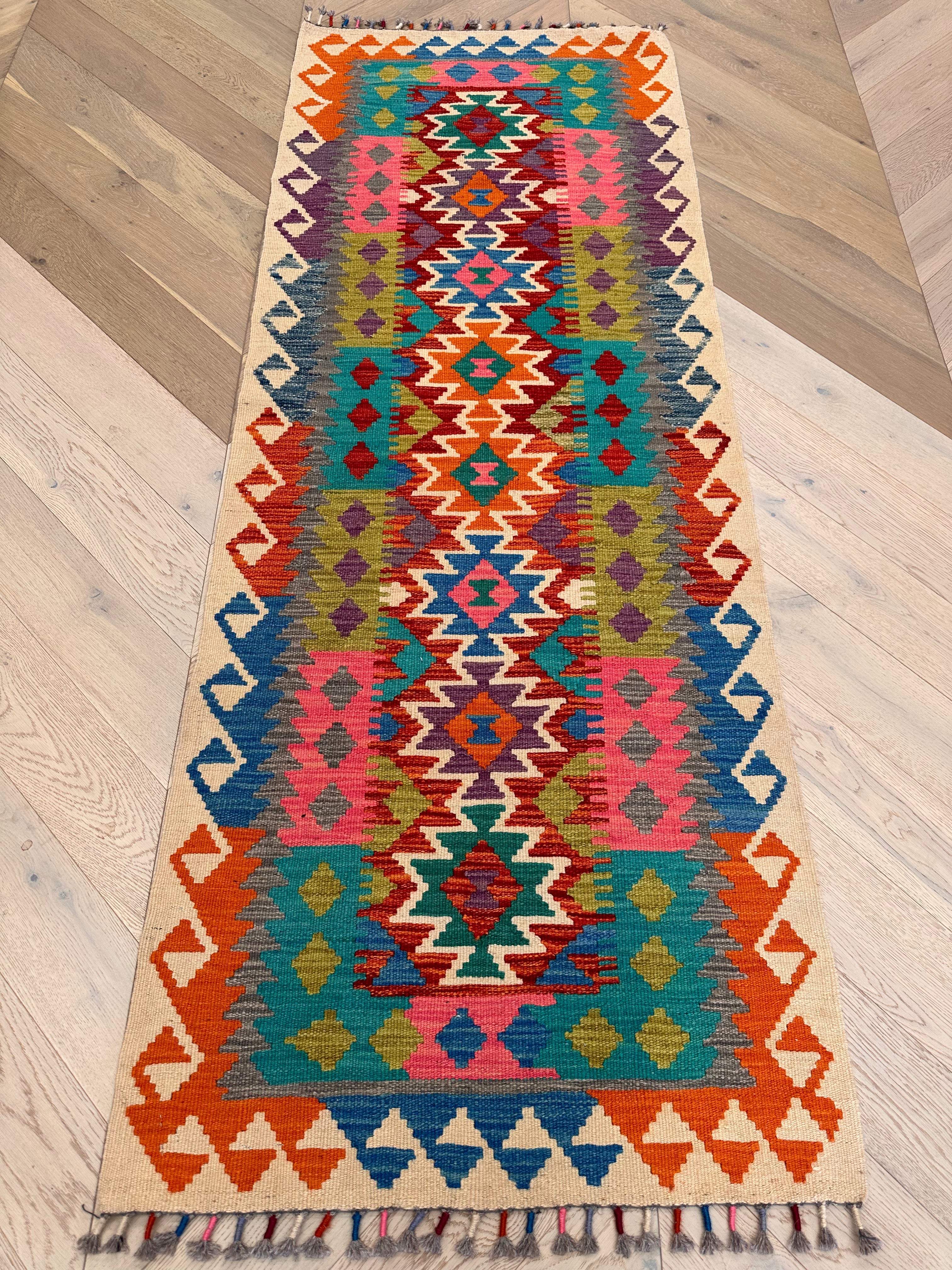 Chobi Afghan Handmade — 2.02 x 0.74