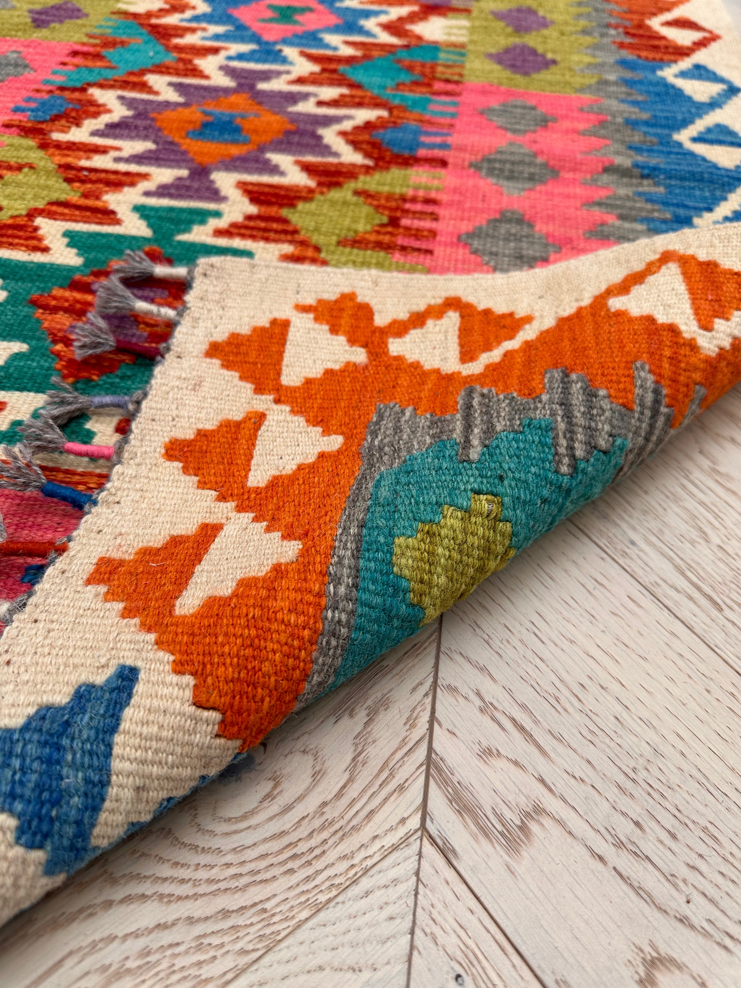 Chobi Afghan Handmade — 2.02 x 0.74