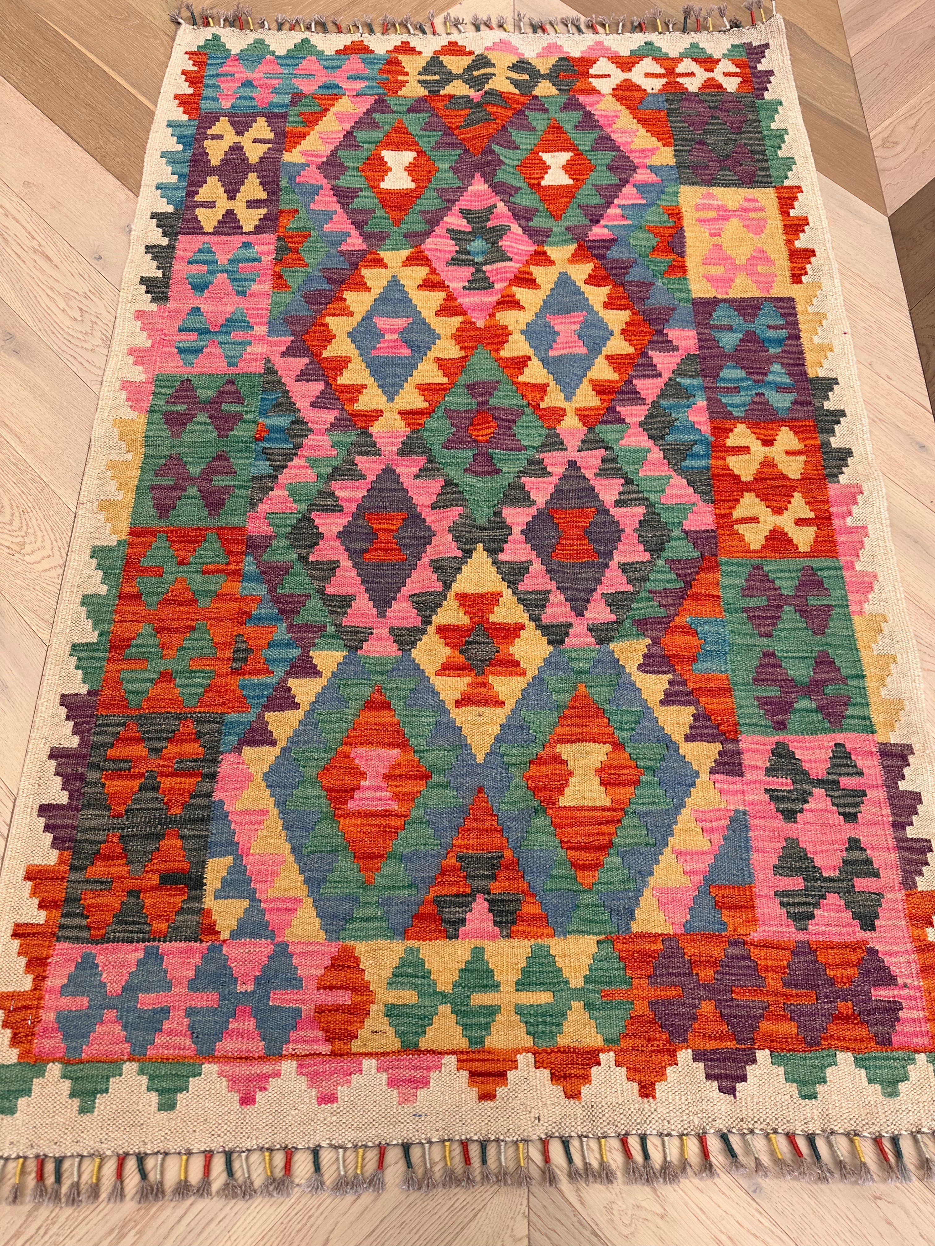 Chobi Afghan Handmade — 1.58 x 0.99
