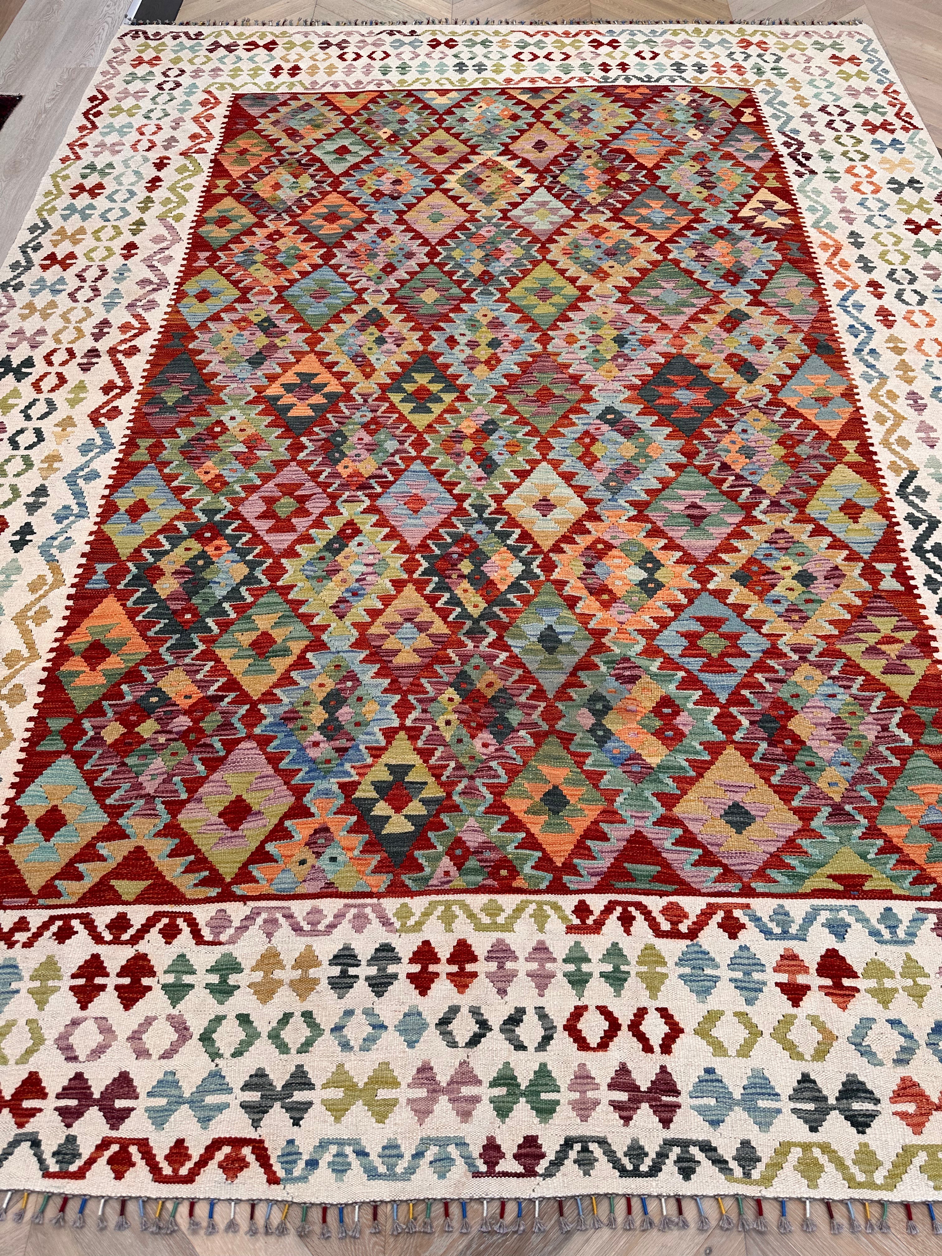 Chobi Afghan Handmade — 3.88 x 2.97