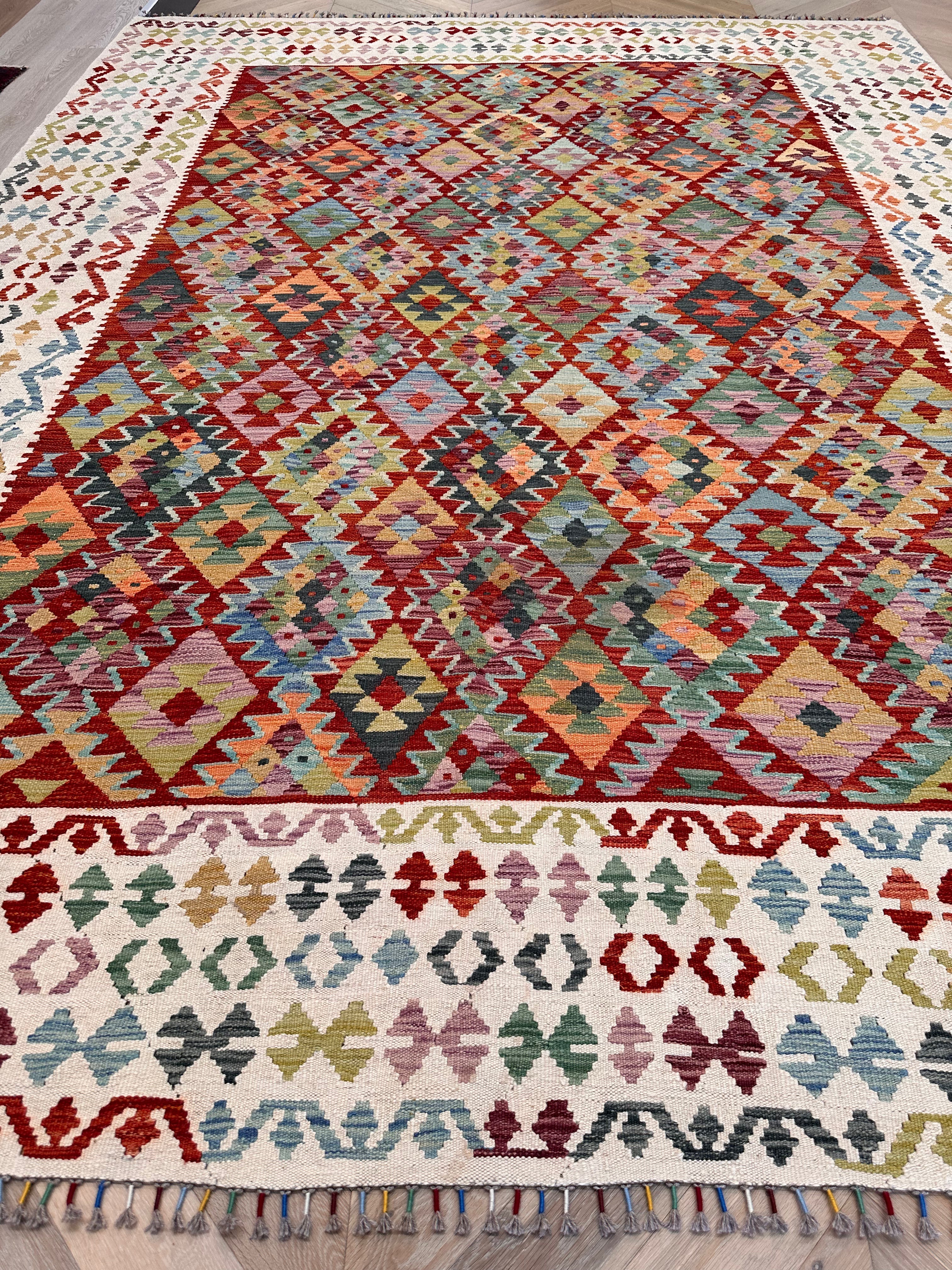 Chobi Afghan Handmade — 3.88 x 2.97