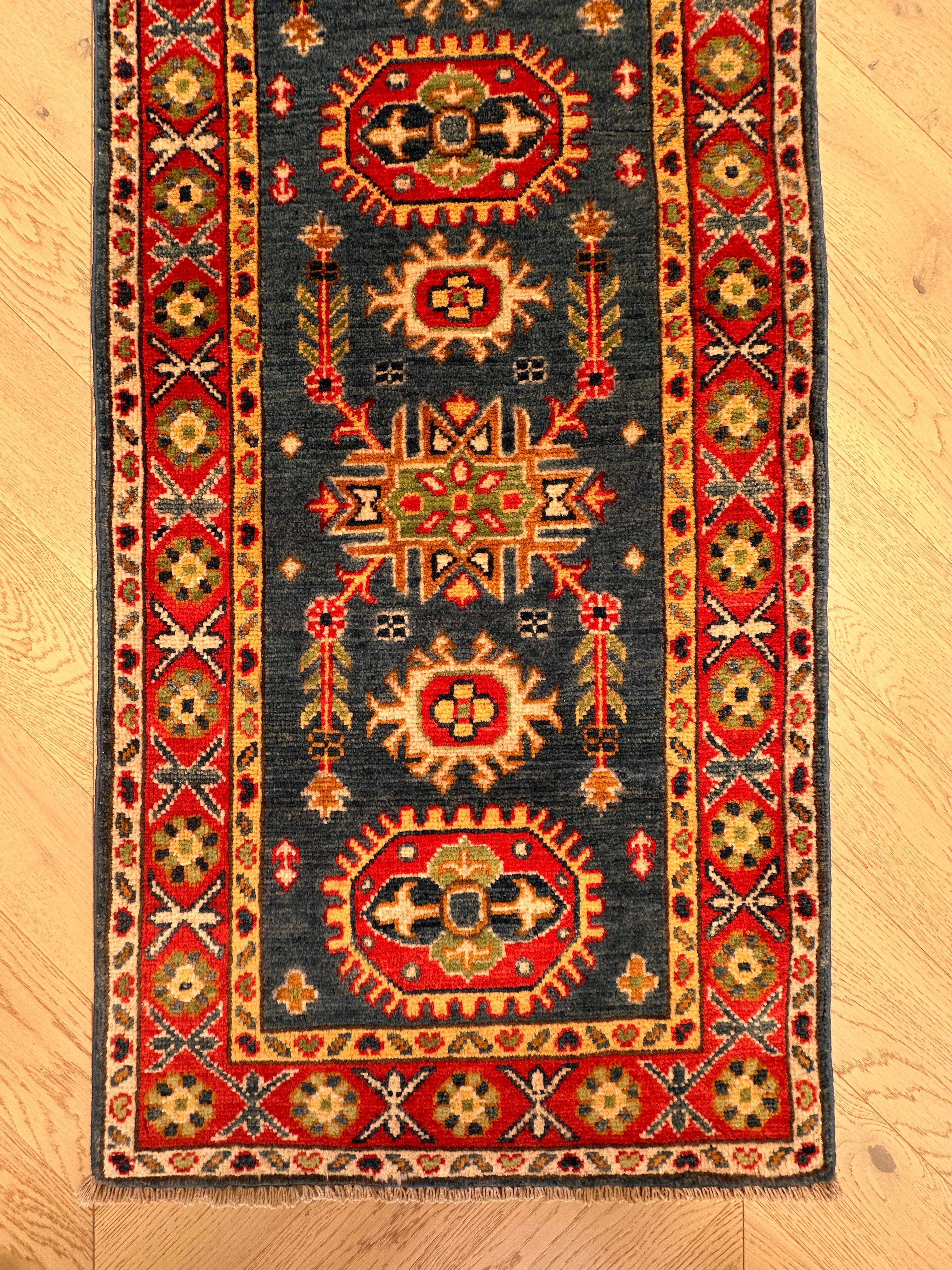 Kazak handmade runner 176x 61 cm