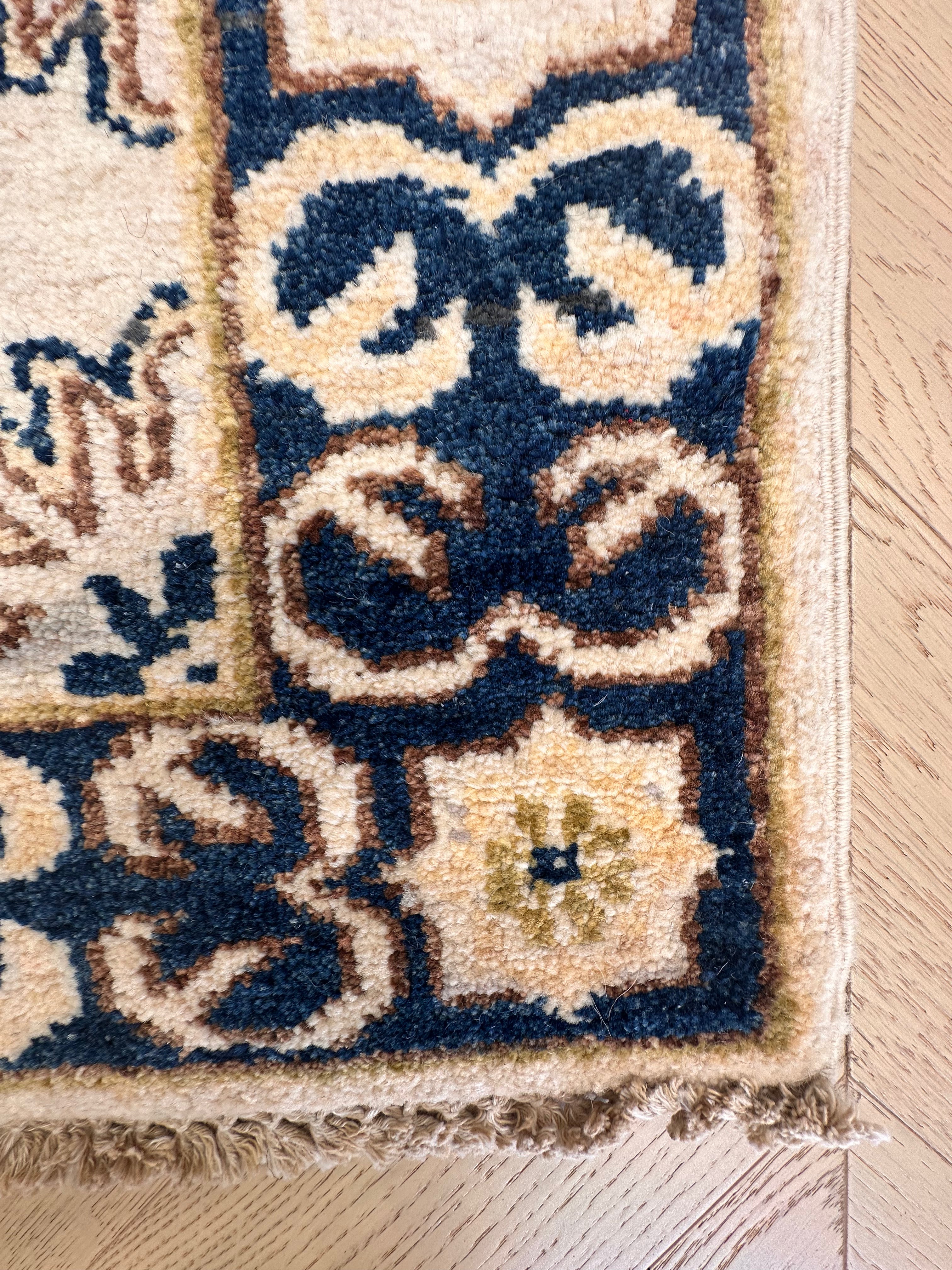 Grey Kazak handmade runner — 1.92 x 0.60