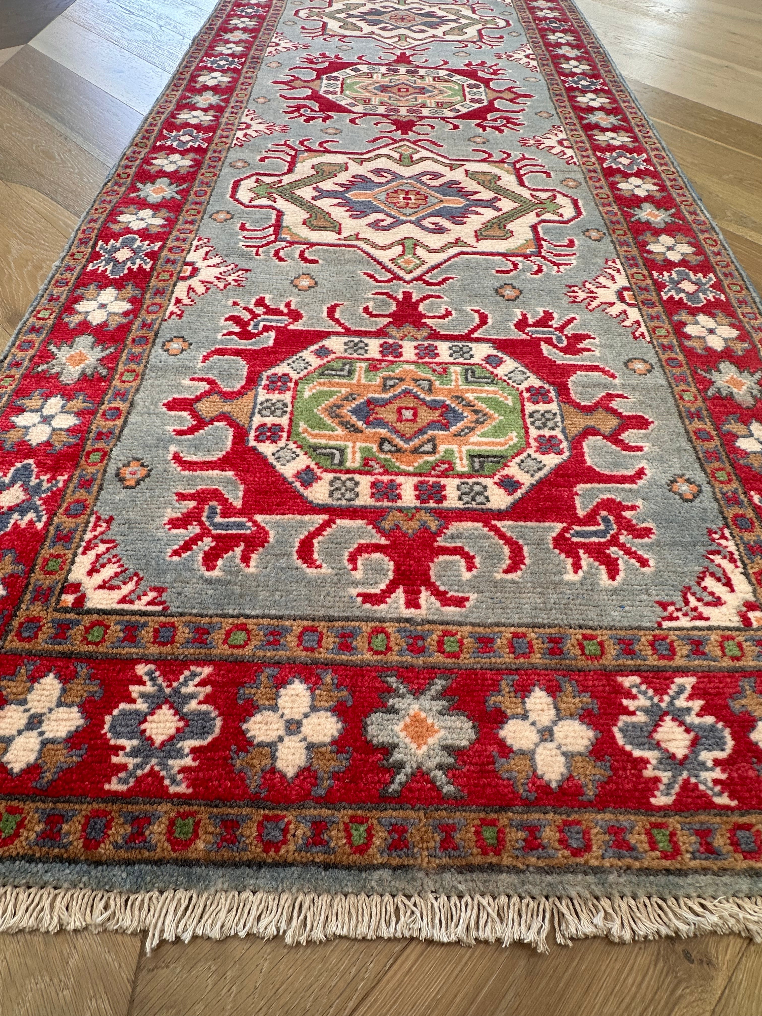 Kazak handmade runner — 3.03 x 0.80