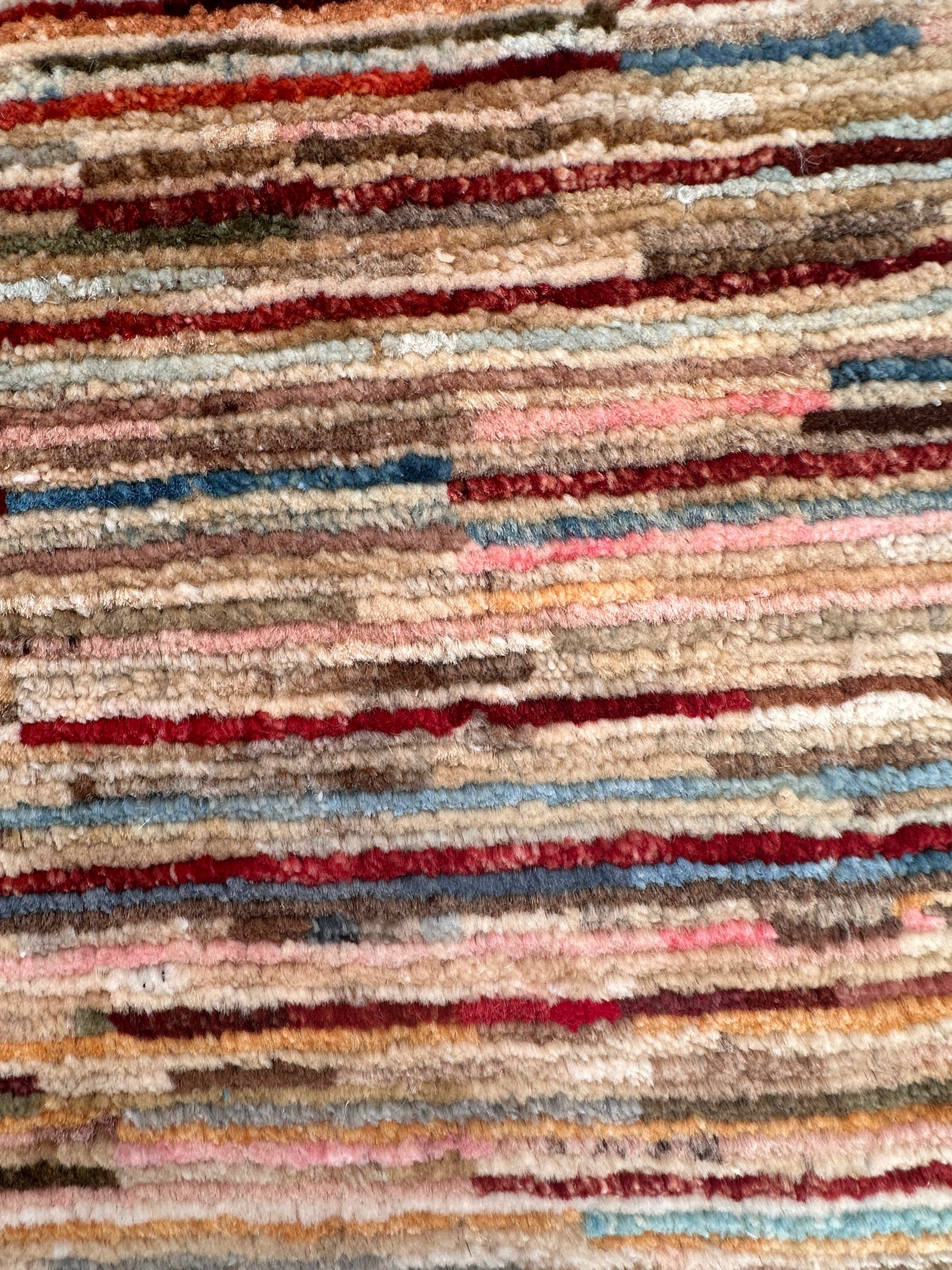 Beige Chobi Afghan Handmade — 2.91 x 0.79