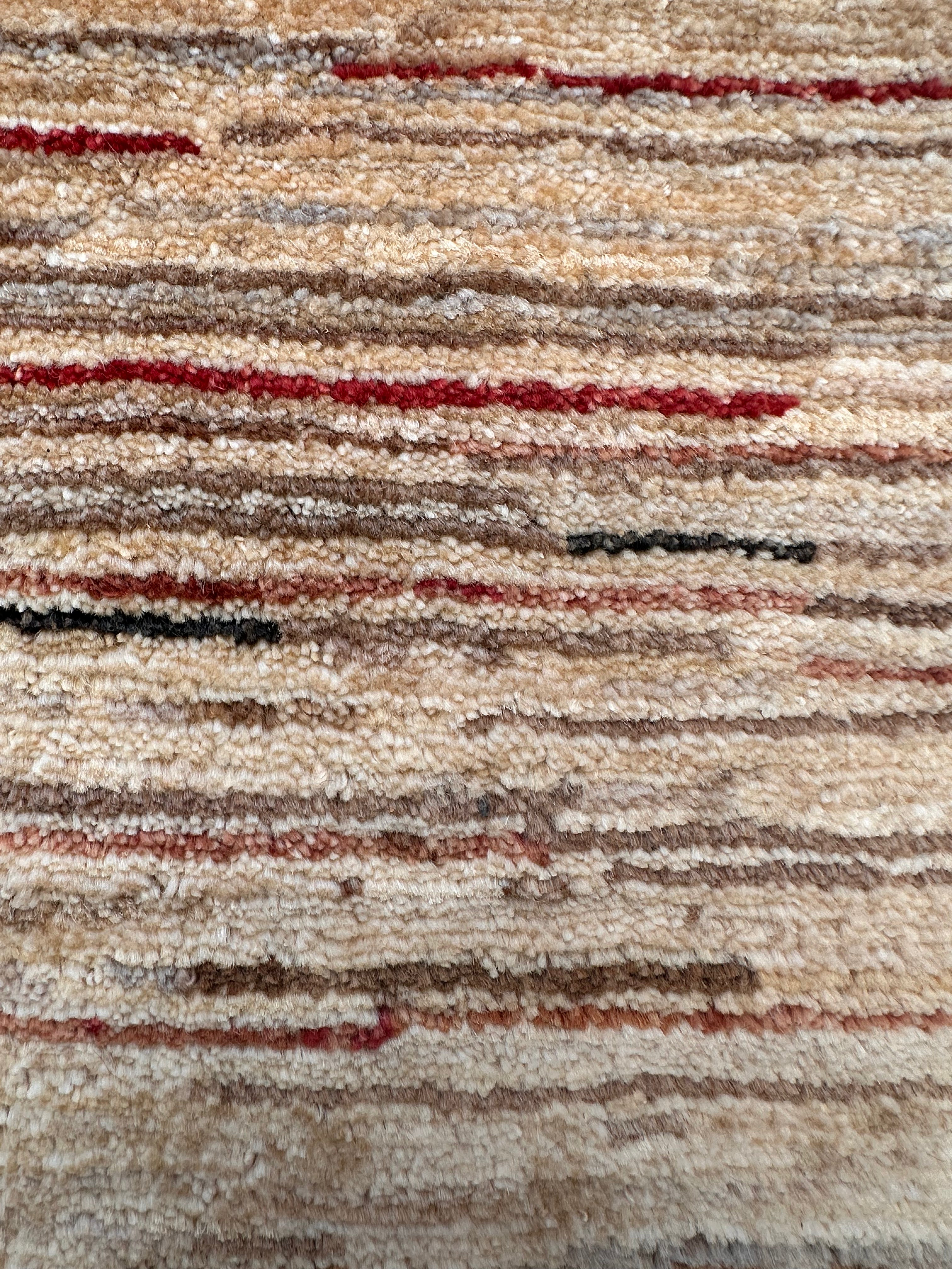 Beige Chobi Afghan Handmade — 1.93 x 0.97