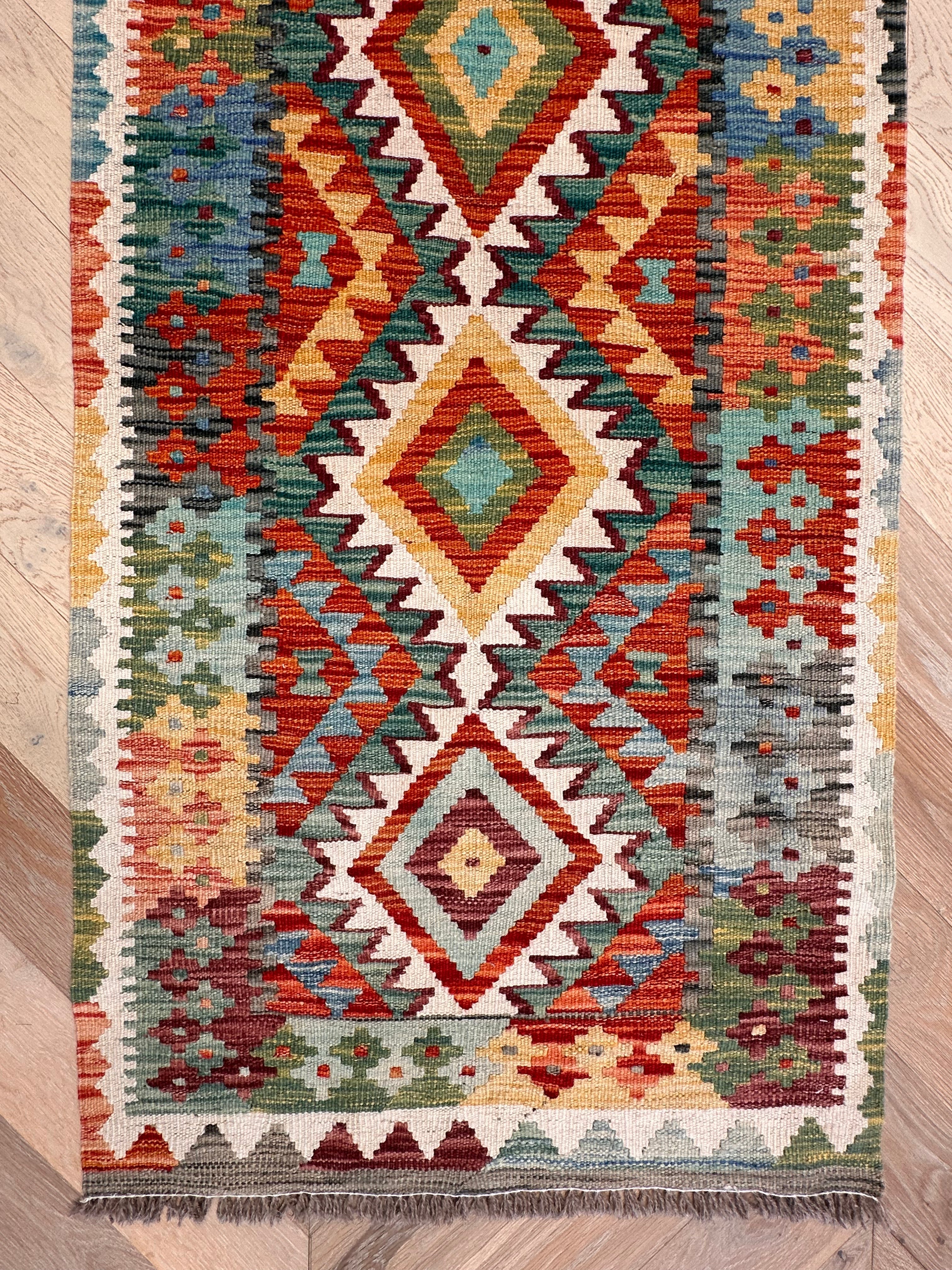Chobi Afghan Handmade — 3.95 x 0.80
