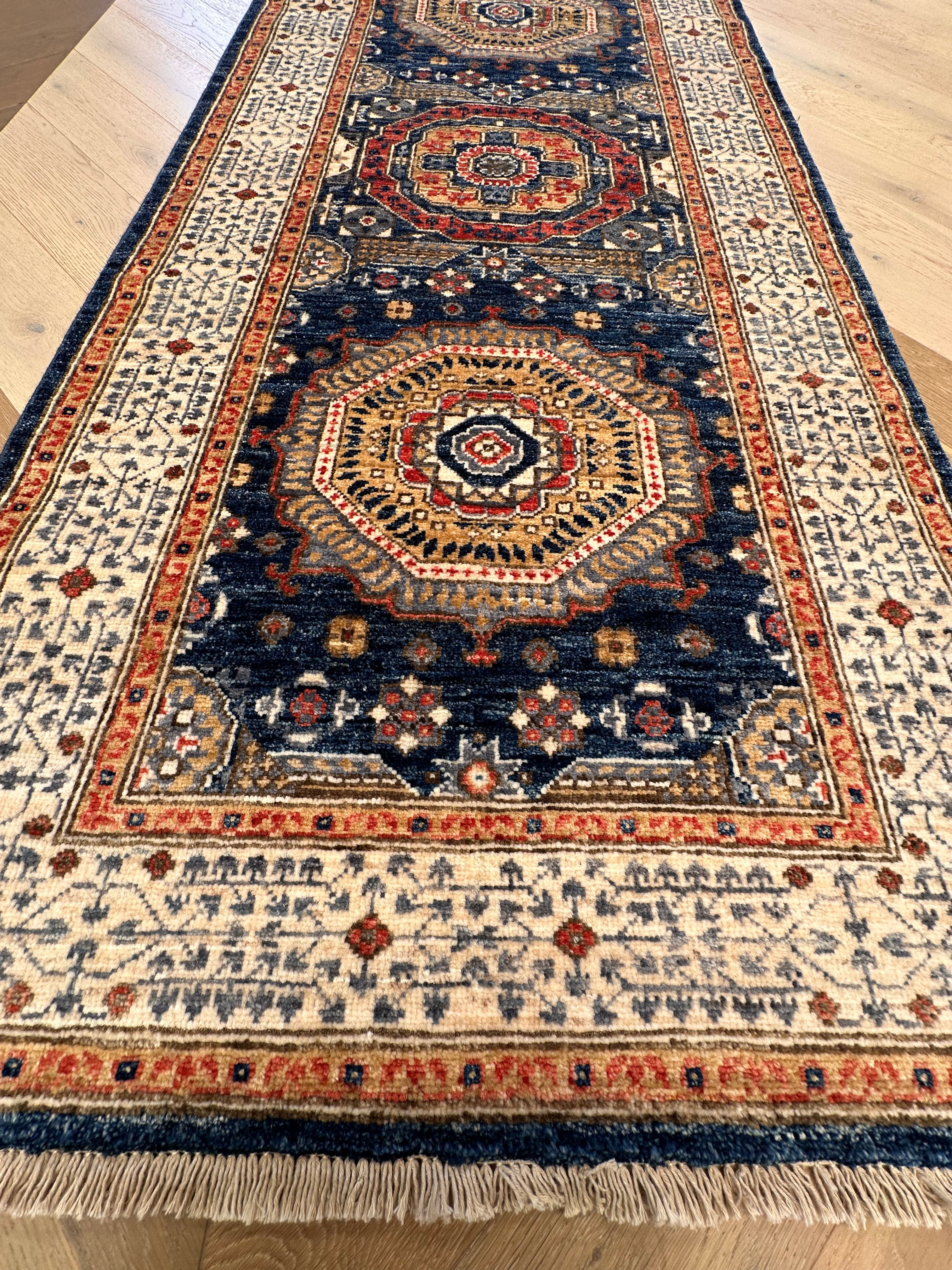 Chobi Afghan Handmade — 3.00 x 0.87