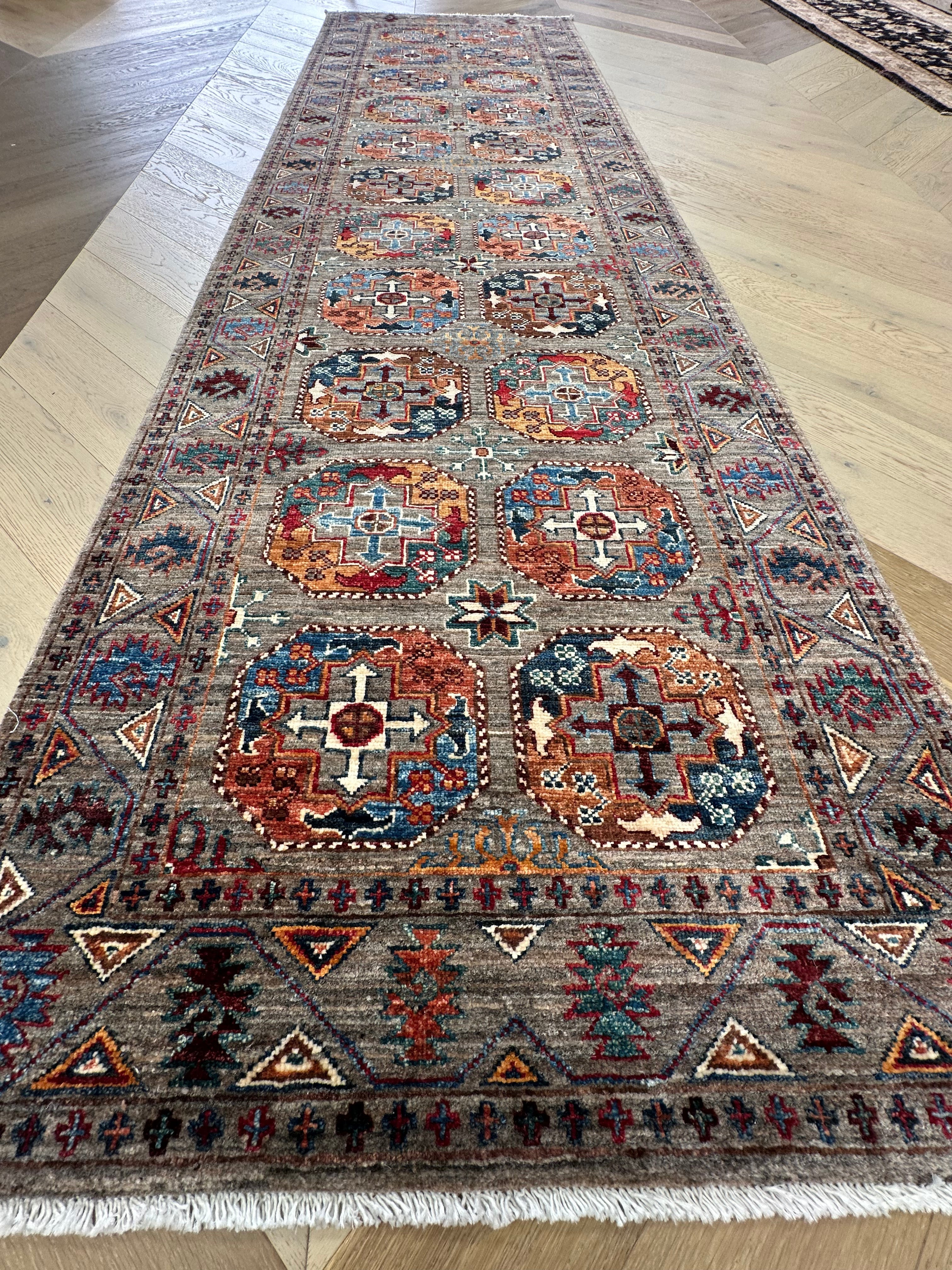 Chobi Afghan Handmade — 3.00 x 0.85