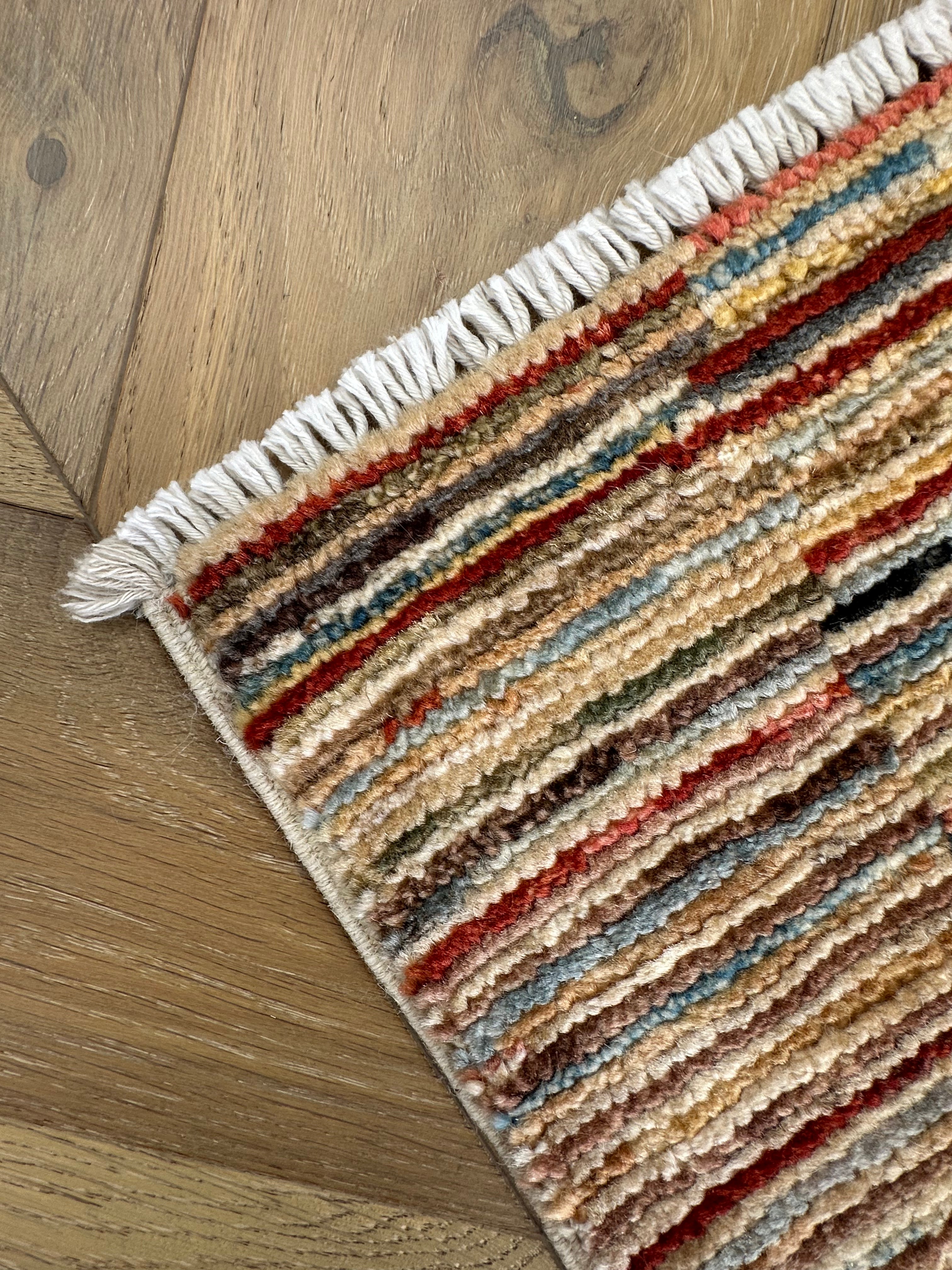 Handmade Gaba rug-runner — 2.51 x 0.73