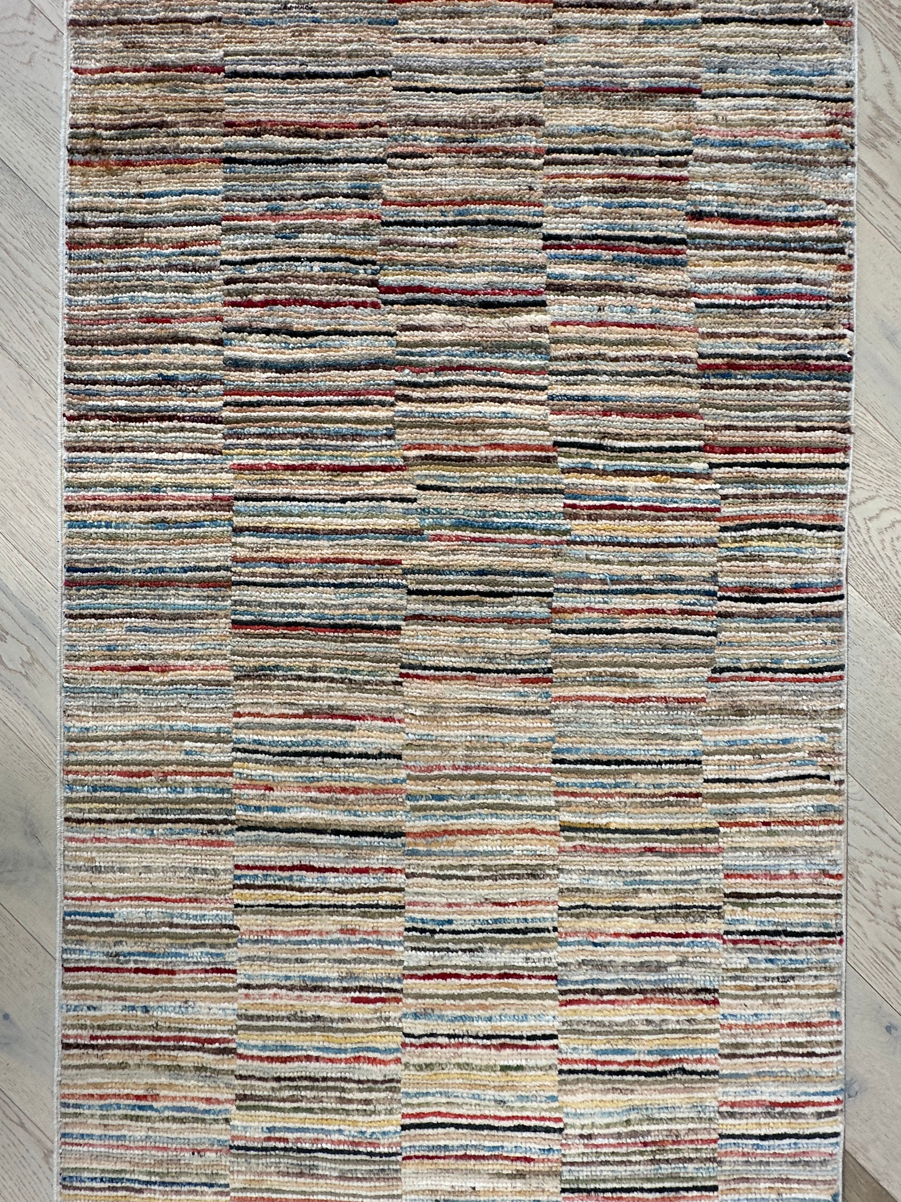 Handmade Gaba rug-runner — 2.51 x 0.73