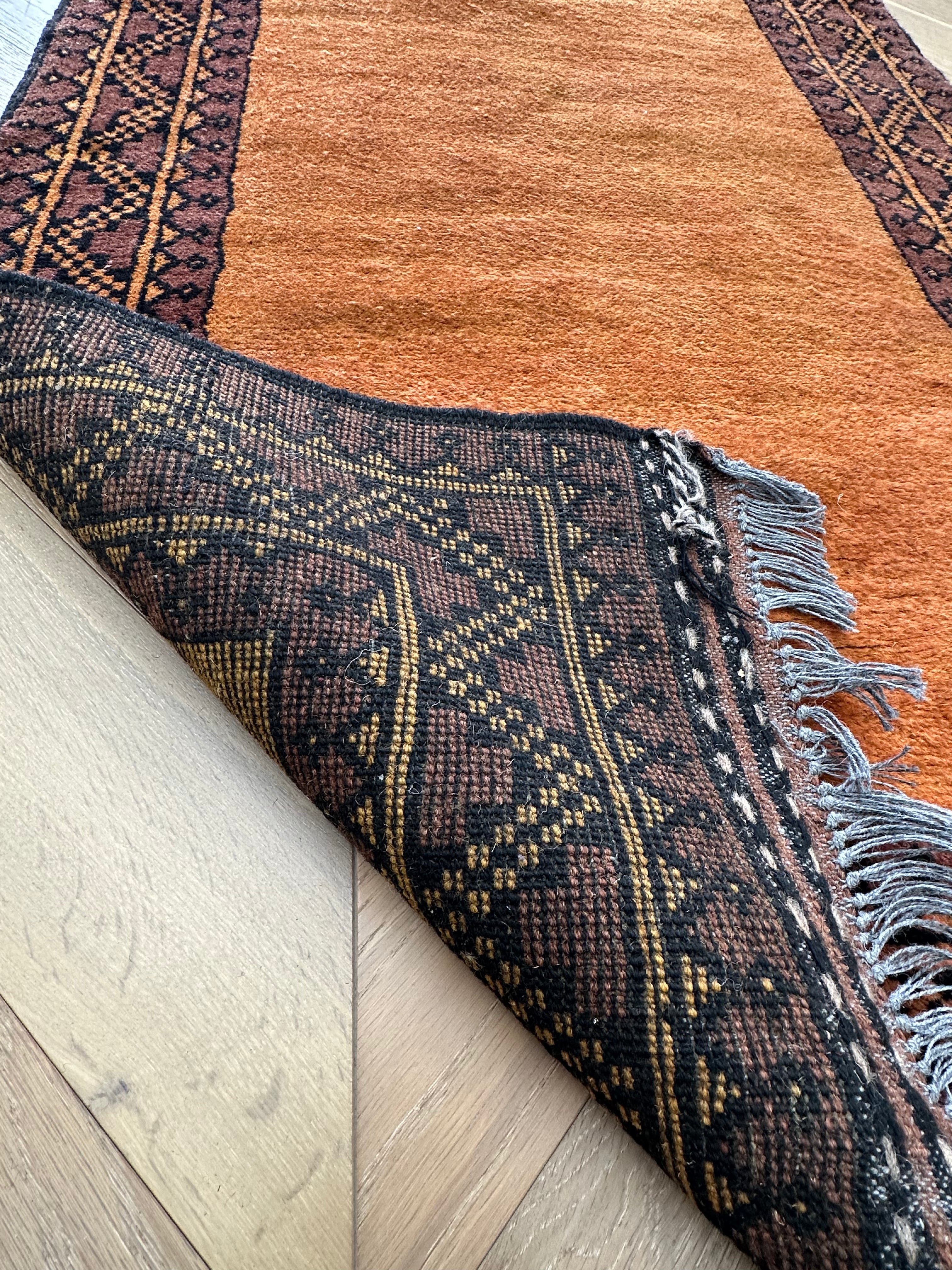 Handmade Gaba rug-runner — 2.89 x 0.79