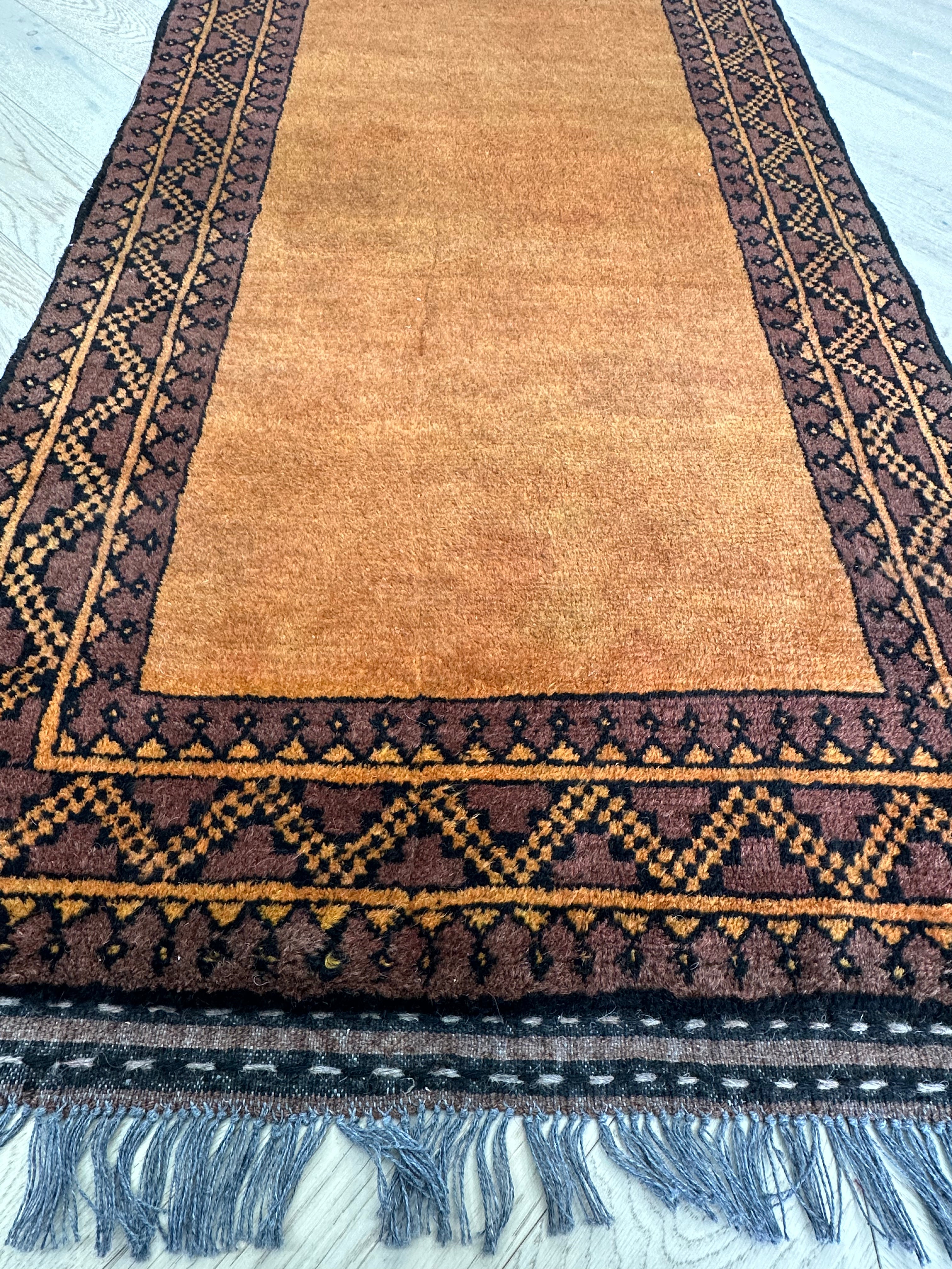 Handmade Gaba rug-runner — 2.89 x 0.79