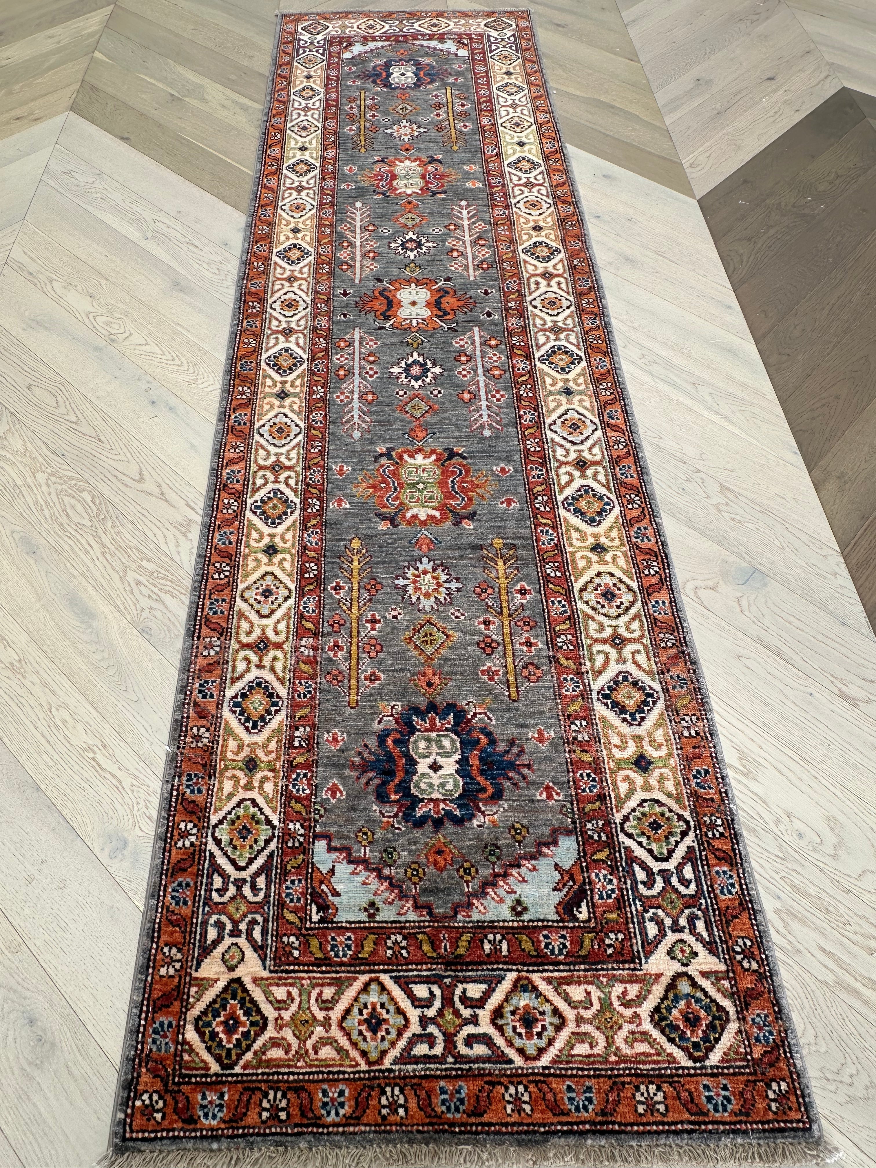 Kazak handmade runner — 2.95 x 0.80