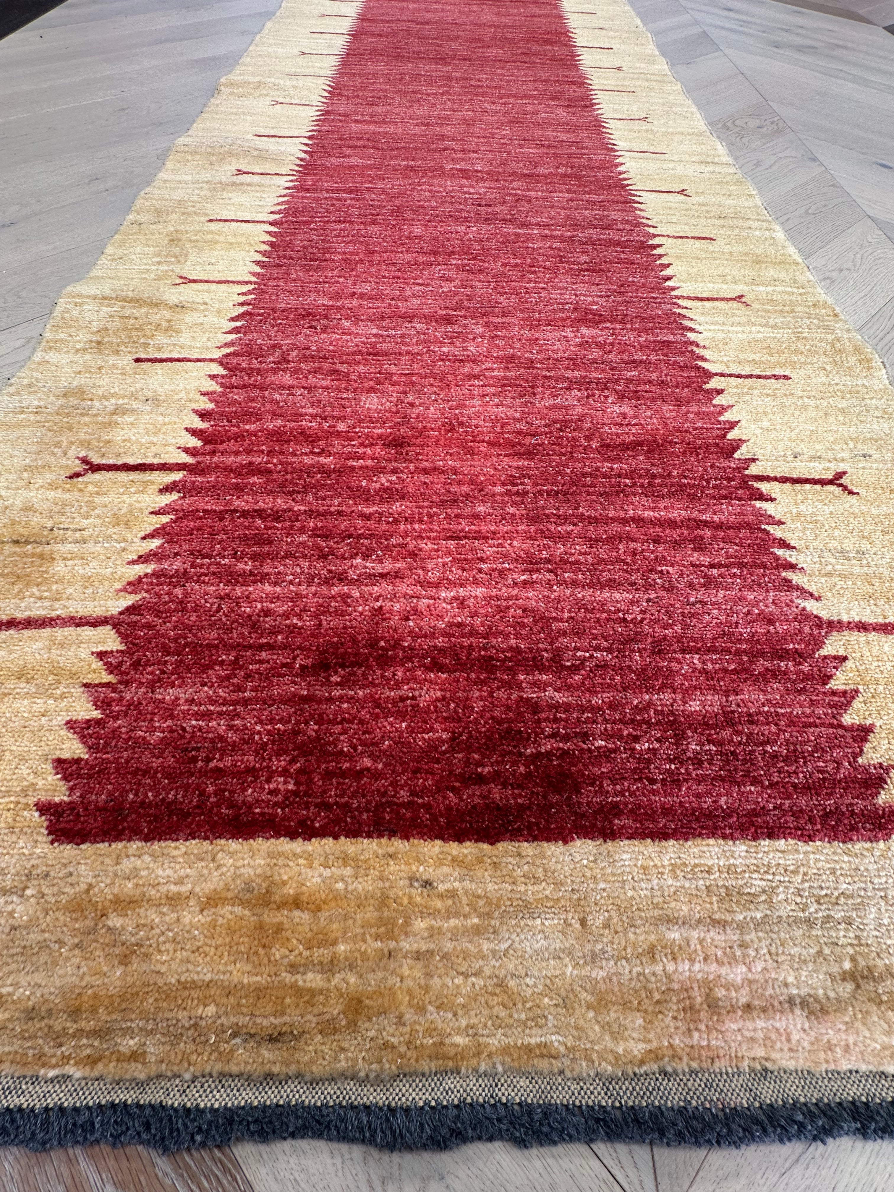 Handmade Gaba rug-runner — 4.00 x 0.94