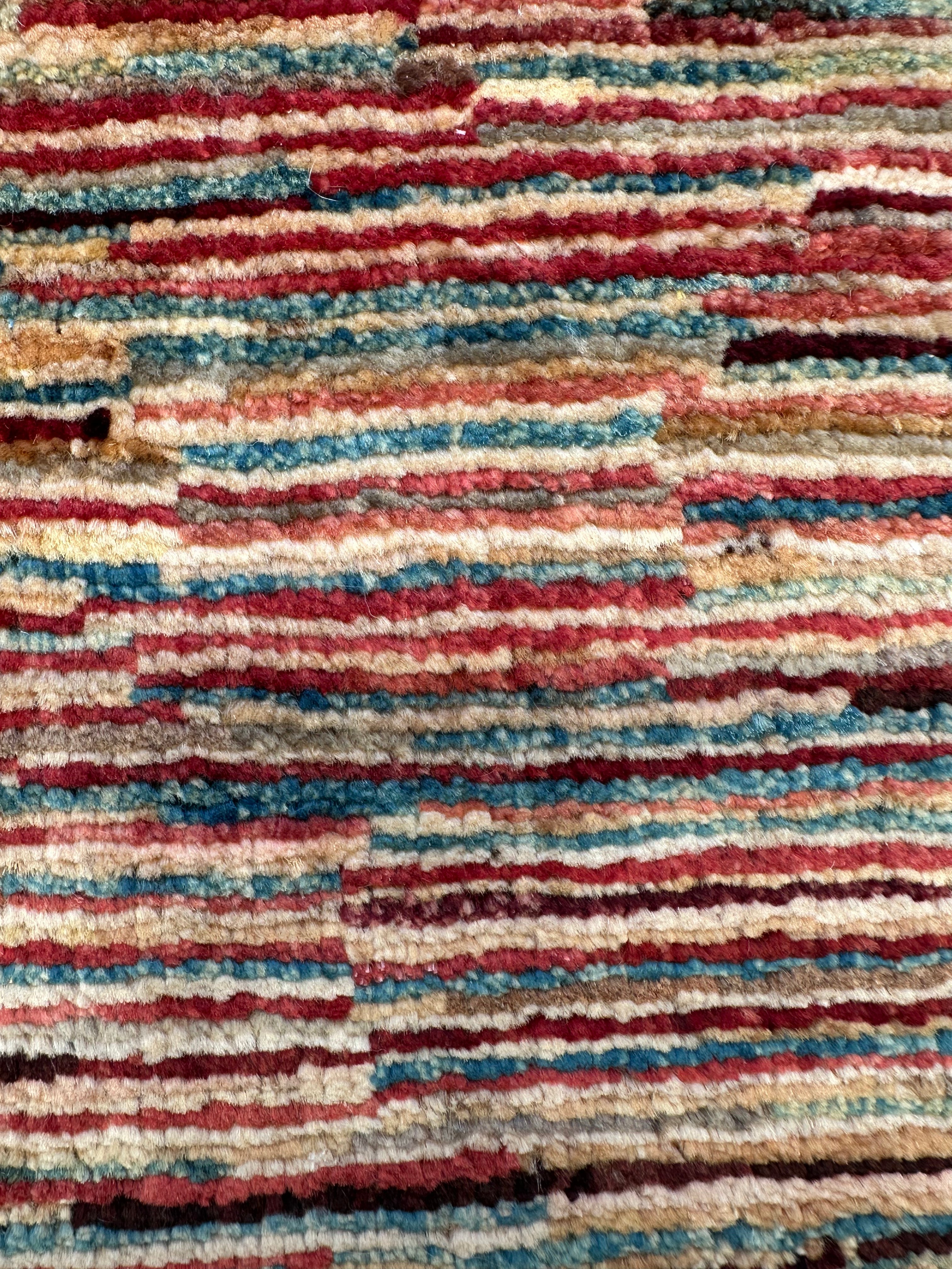 Handmade Gaba rug-runner — 2.98 x 0.82