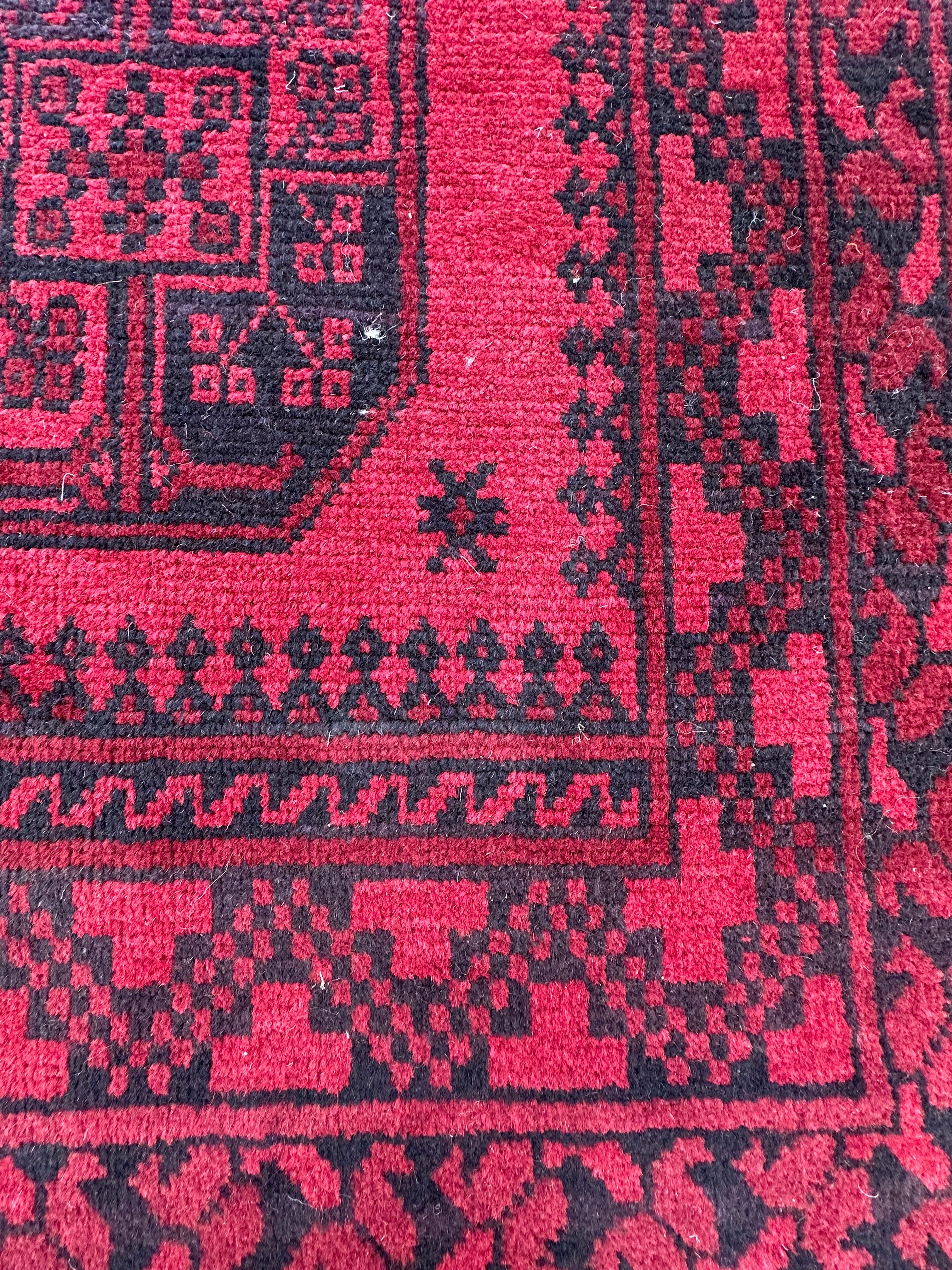Red Afghan Handmade — 3.81 x 0.80