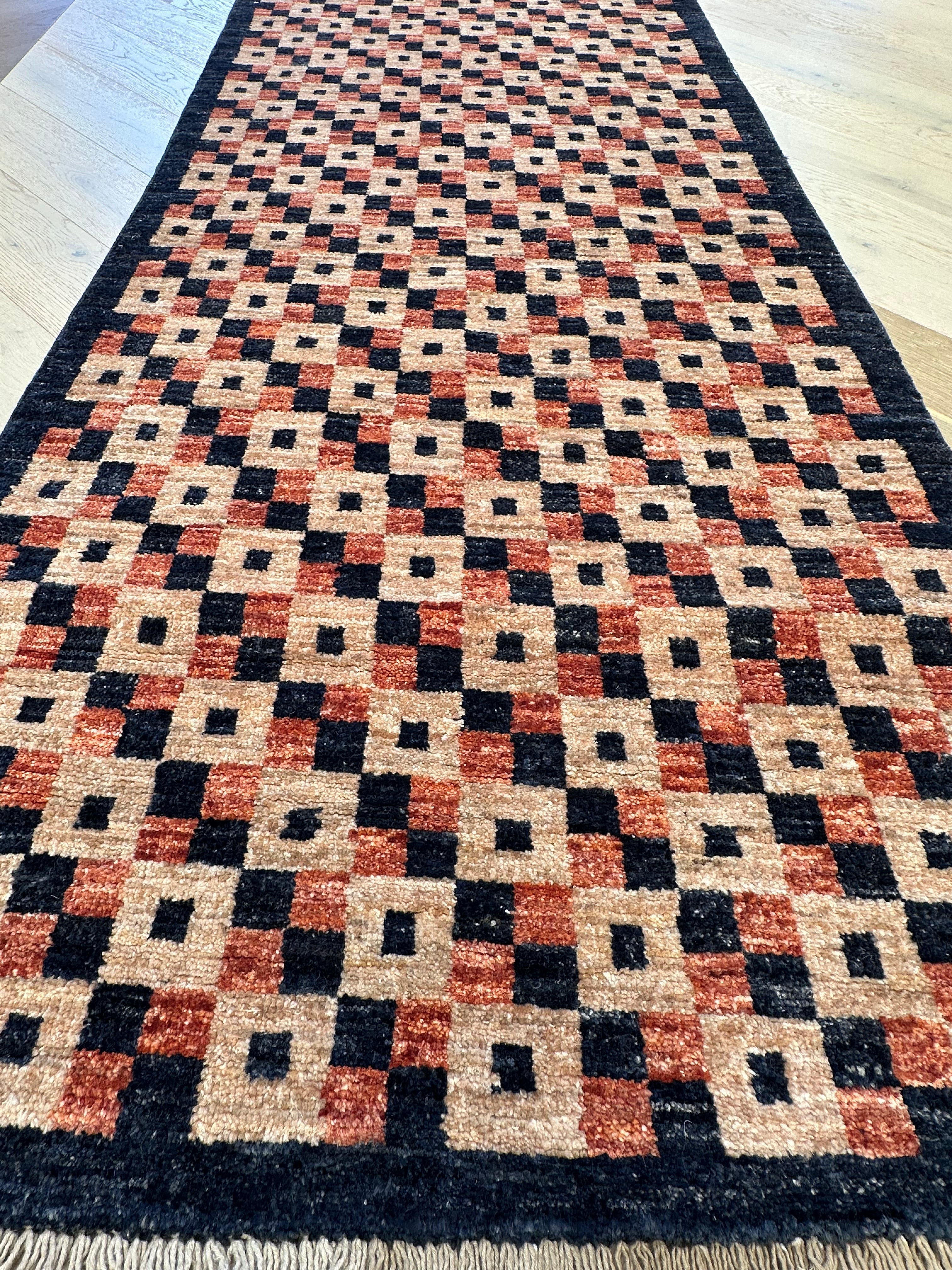 Handmade Gaba rug-runner — 2.92 x 0.82