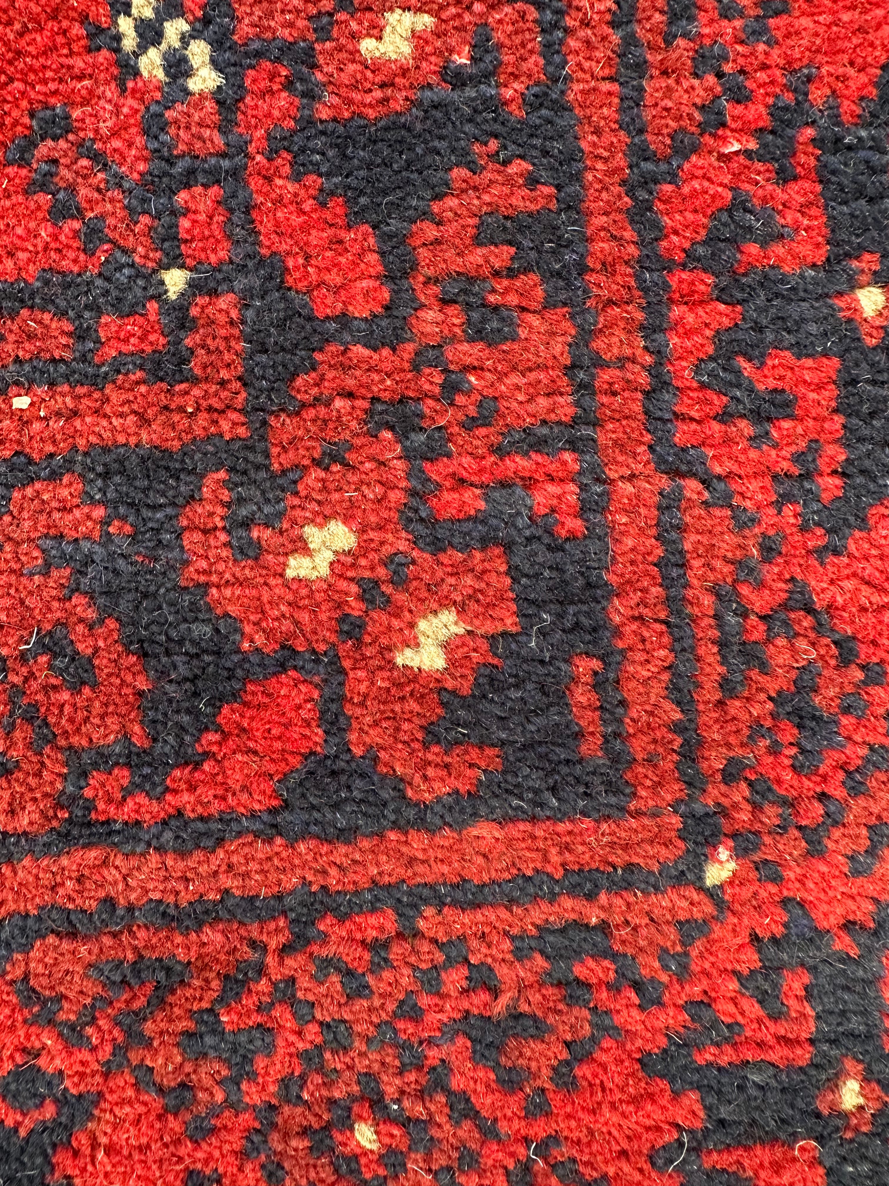 Red Afghan Handmade — 2.90 x 0.78