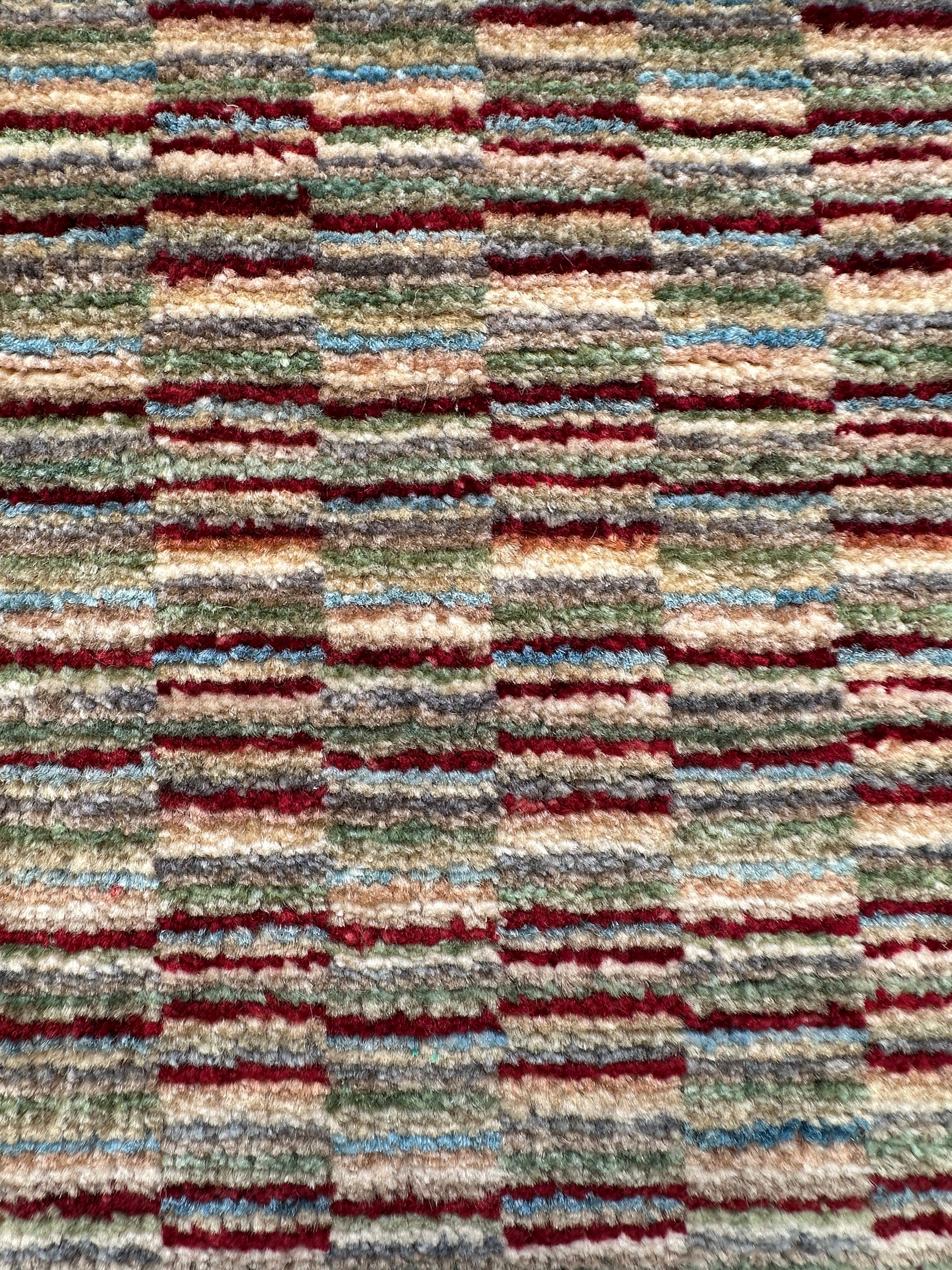 Handmade Gaba rug-runner — 3.80 x 0.83